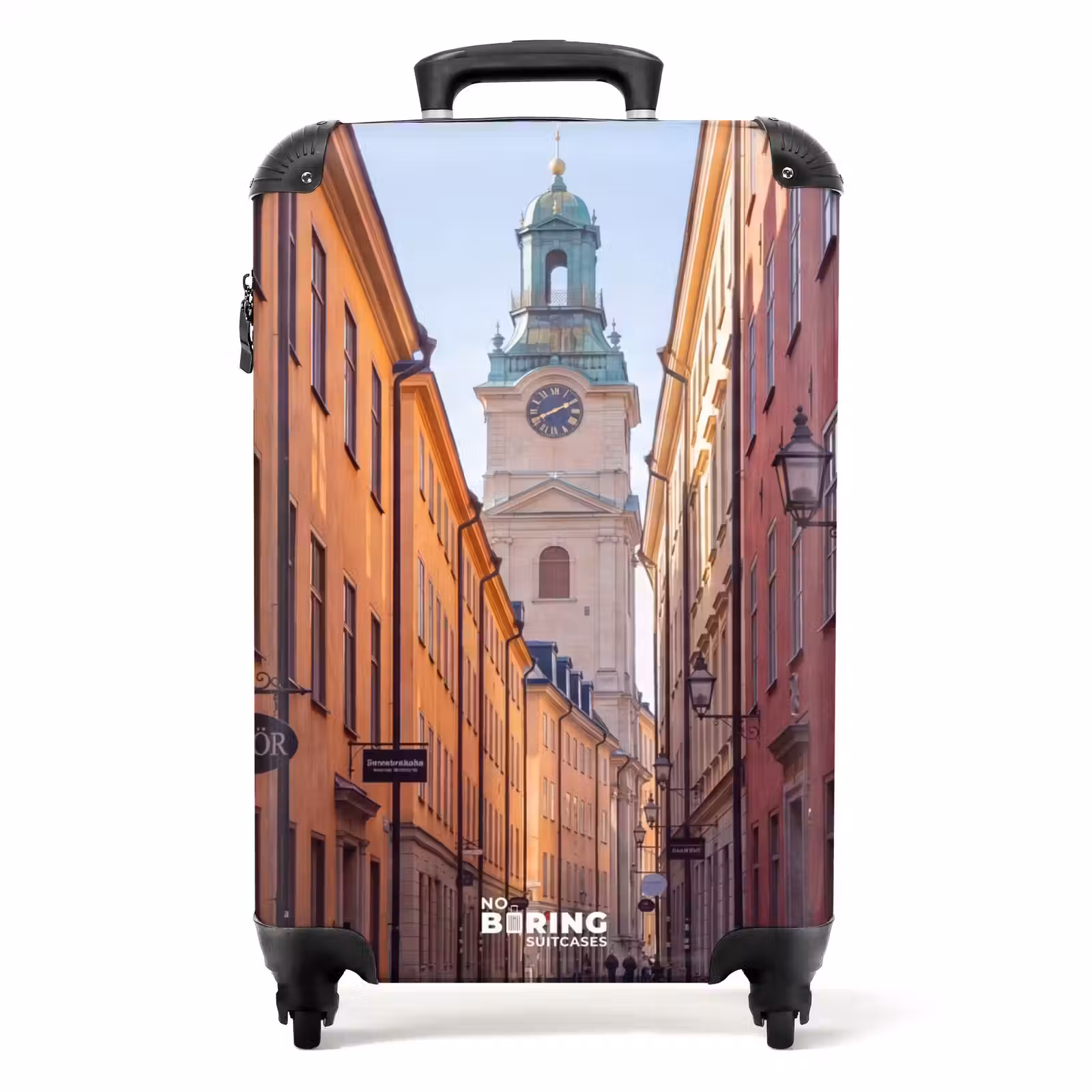 Koffer - Straat - Klokkentoren - Stad - Architectuur - Historisch - Straat - Klokkentoren - Stad - Architectuur - Historisch NBS - Handbagage koffer - Volwassenen Unisex middel