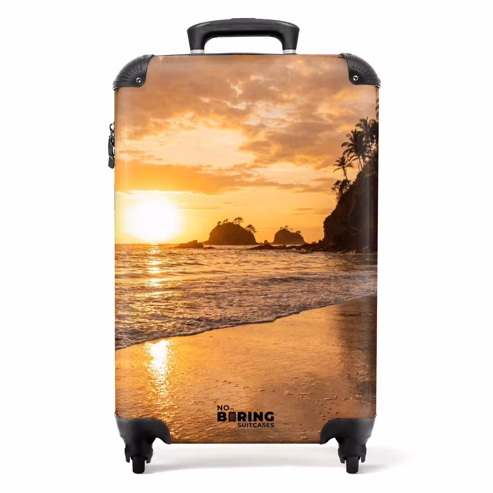 Koffer - Strand - Zonsondergang - Natuur - Tropisch - Oranje — 1