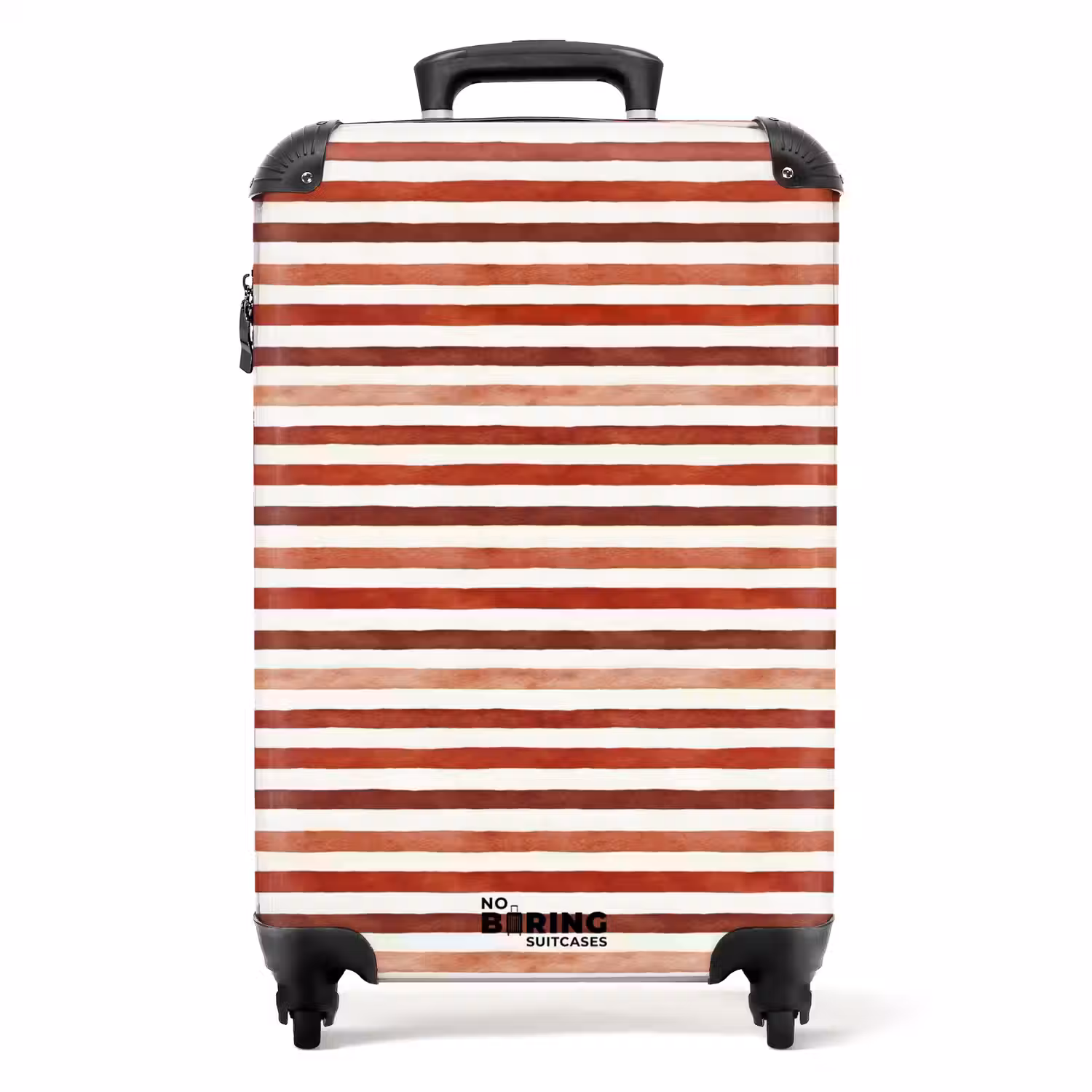 Strepen patroon rood NBS - Handbagage koffer - Volwassenen Unisex middel -productfoto_recht