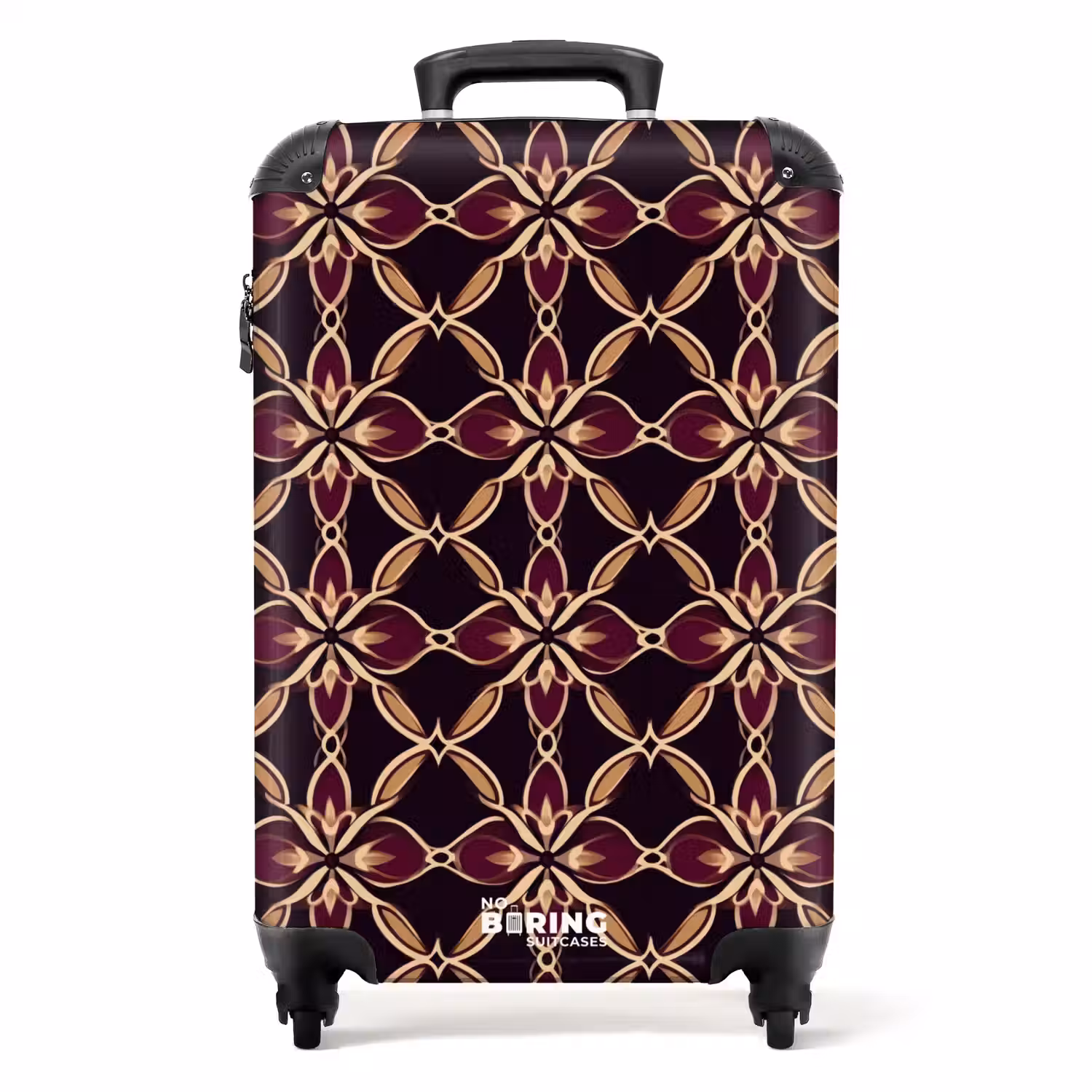 Symmetrisch - Tegel - Burgundy NBS - Handbagage koffer - Volwassenen Unisex middel -productfoto_recht
