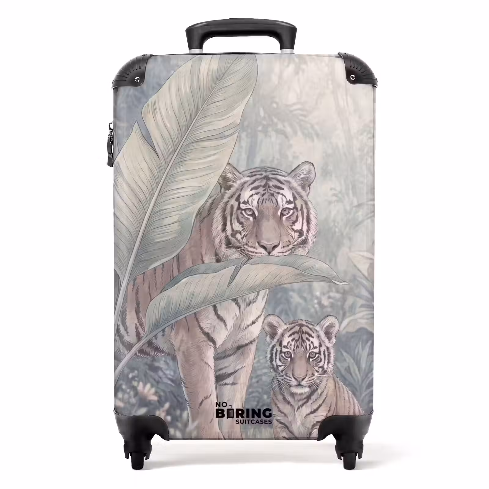 Koffer - Tijger - Welp - Jungle - Illustratie - Dieren - Tijger - Welp - Jungle - Illustratie - Dieren NBS - Handbagage koffer - Volwassenen Unisex middel