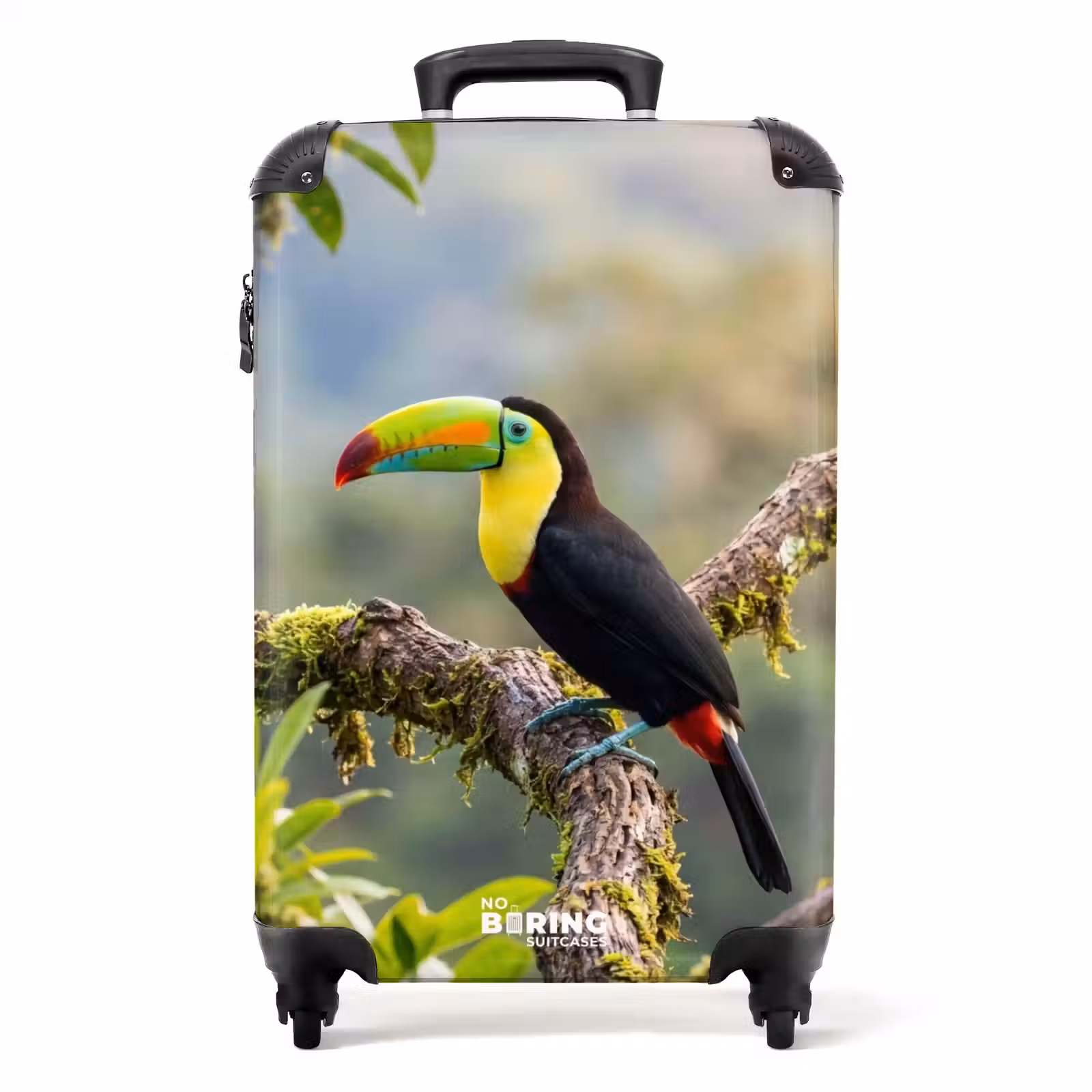 Koffer - Toekan - Jungle - Natuur - Kleurrijk - Toekan - Jungle - Natuur - Kleurrijk NBS - Handbagage koffer - Volwassenen Unisex middel