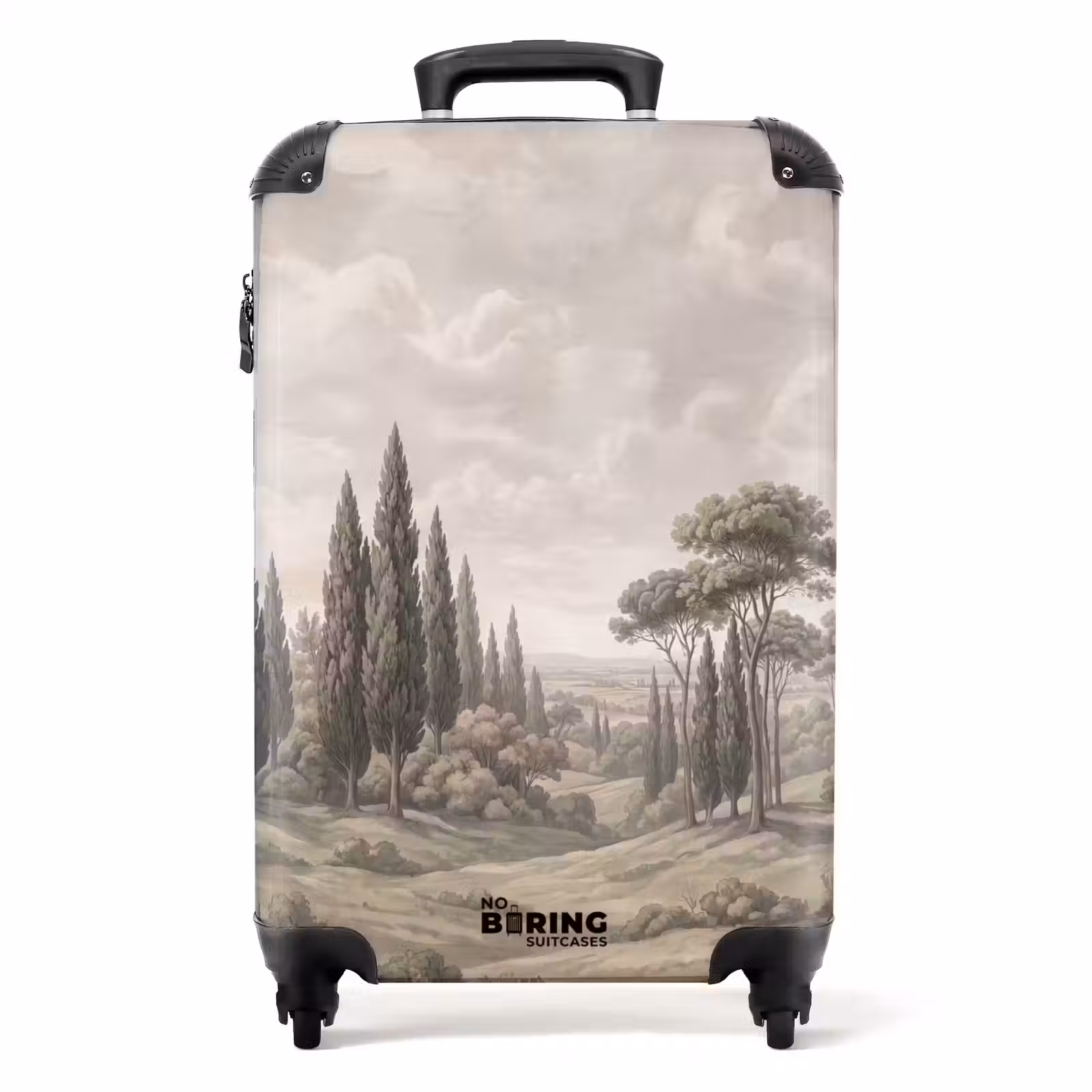 Koffer - Vallei - Bos - Natuur - Groen - Vallei - Bos - Natuur - Groen NBS - Handbagage koffer - Volwassenen Unisex middel