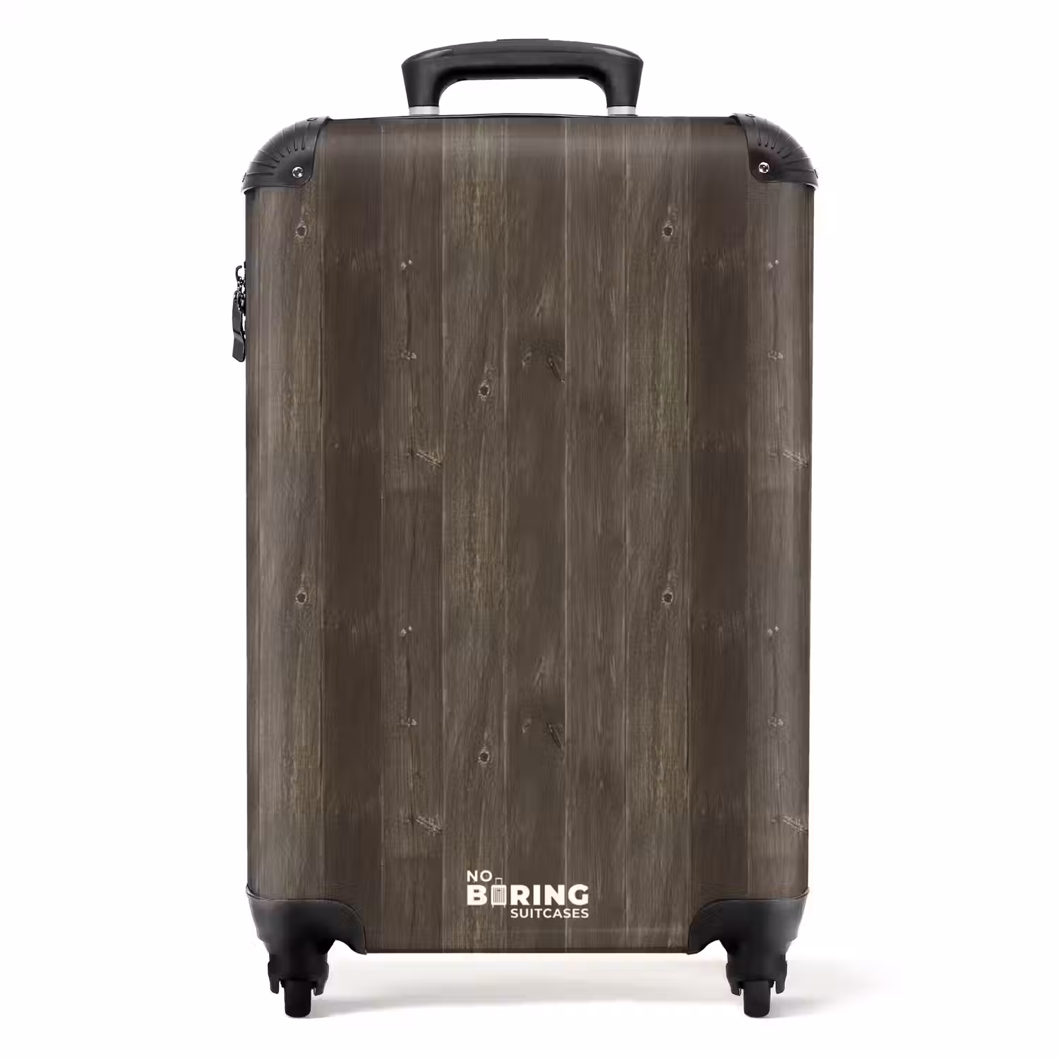 Verweerd hout in groene tint met verticale structuur NBS - Handbagage koffer - Volwassenen Unisex middel -productfoto_recht