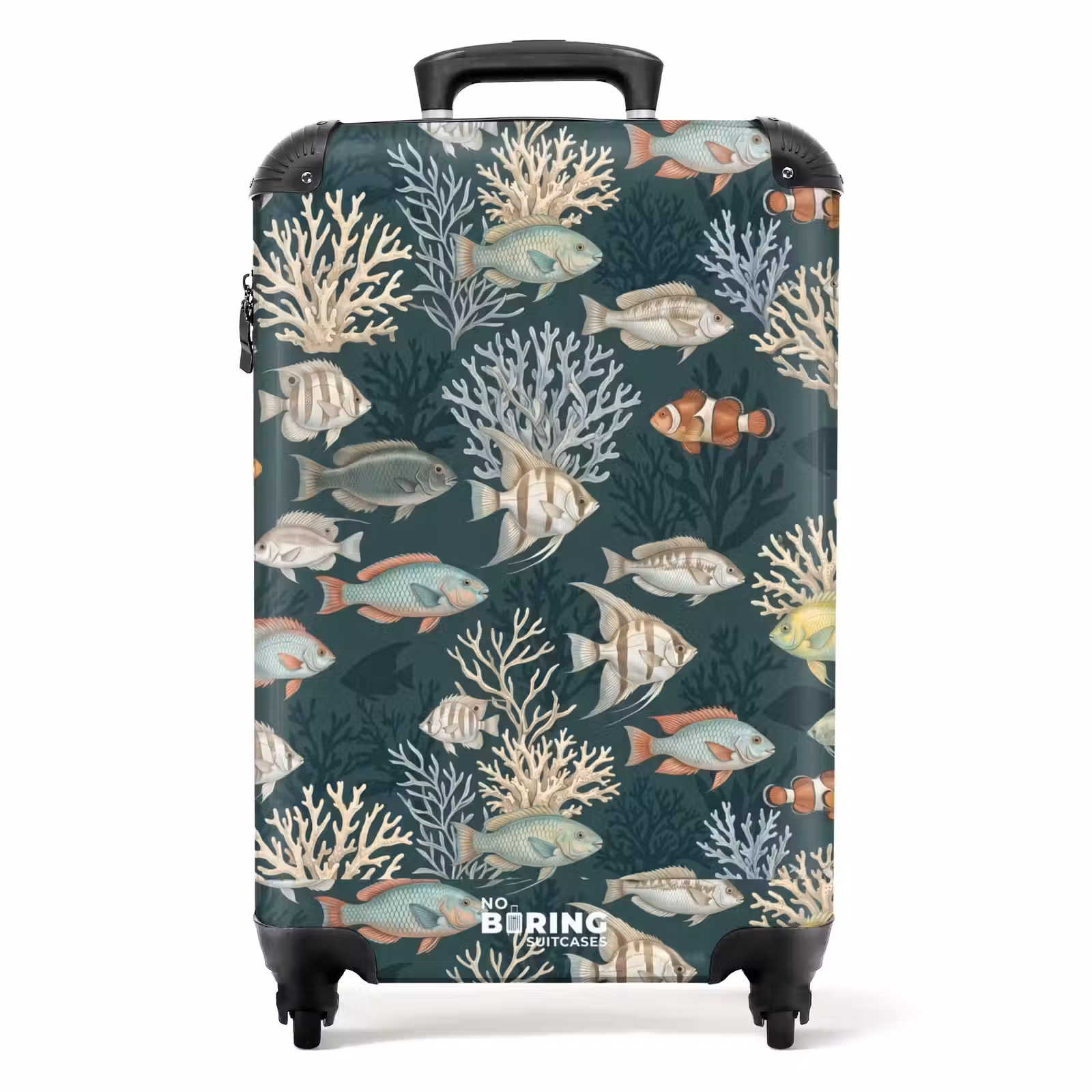 Koffer - Vis - Koraal - Onderwater - Illustratie - Vis - Koraal - Onderwater - Illustratie NBS - Handbagage koffer - Volwassenen Unisex middel