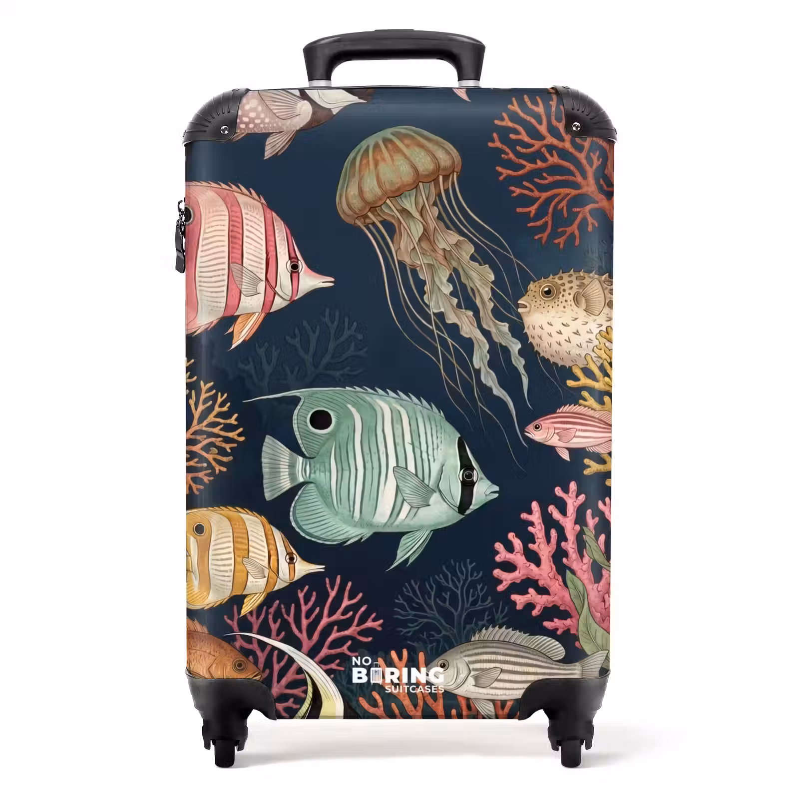 Koffer - Vis - Koraal - Onderwater - Illustratie - Vis - Koraal - Onderwater - Illustratie NBS - Handbagage koffer - Volwassenen Unisex middel