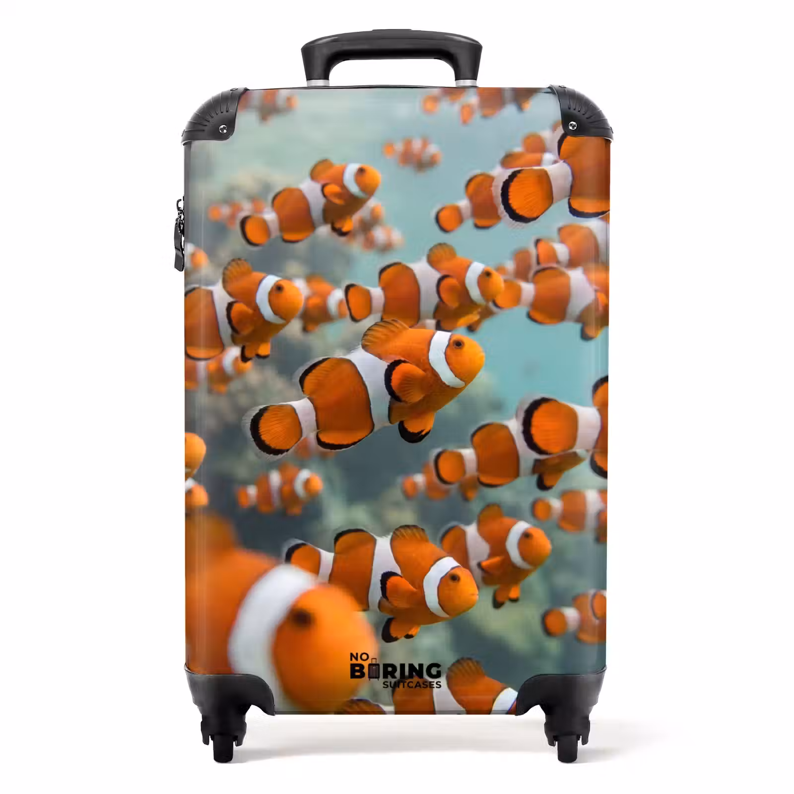 Koffer - Vis - School - Onderwater - Dieren - Oranje - Vis - School - Onderwater - Dieren - Oranje NBS - Handbagage koffer - Volwassenen Unisex middel