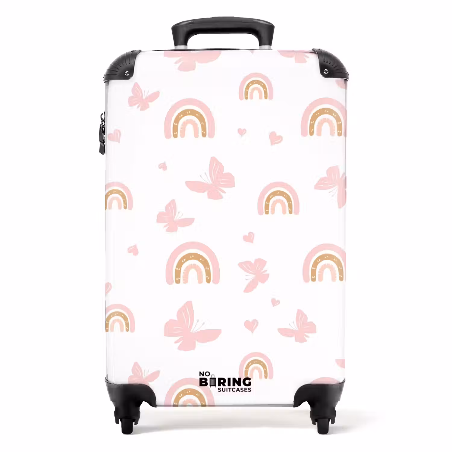 Vlinders en regenbogen NBS - Handbagage koffer - Unisex middel -productfoto_recht