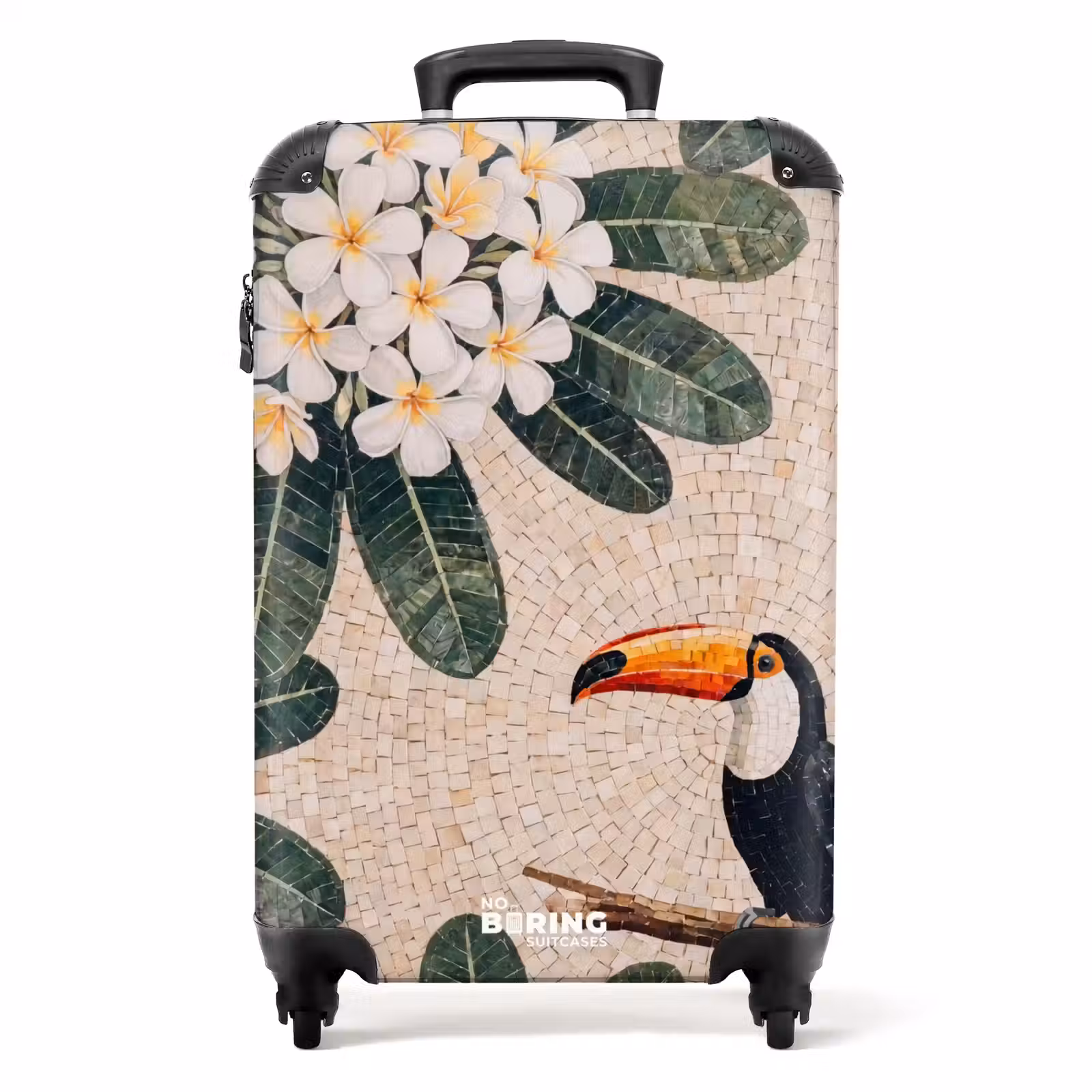 Koffer - Vogel - Mozaïek - Tropisch - Natuur - Kleurrijk - Vogel - Mozaïek - Tropisch - Natuur - Kleurrijk NBS - Handbagage koffer - Volwassenen Unisex middel