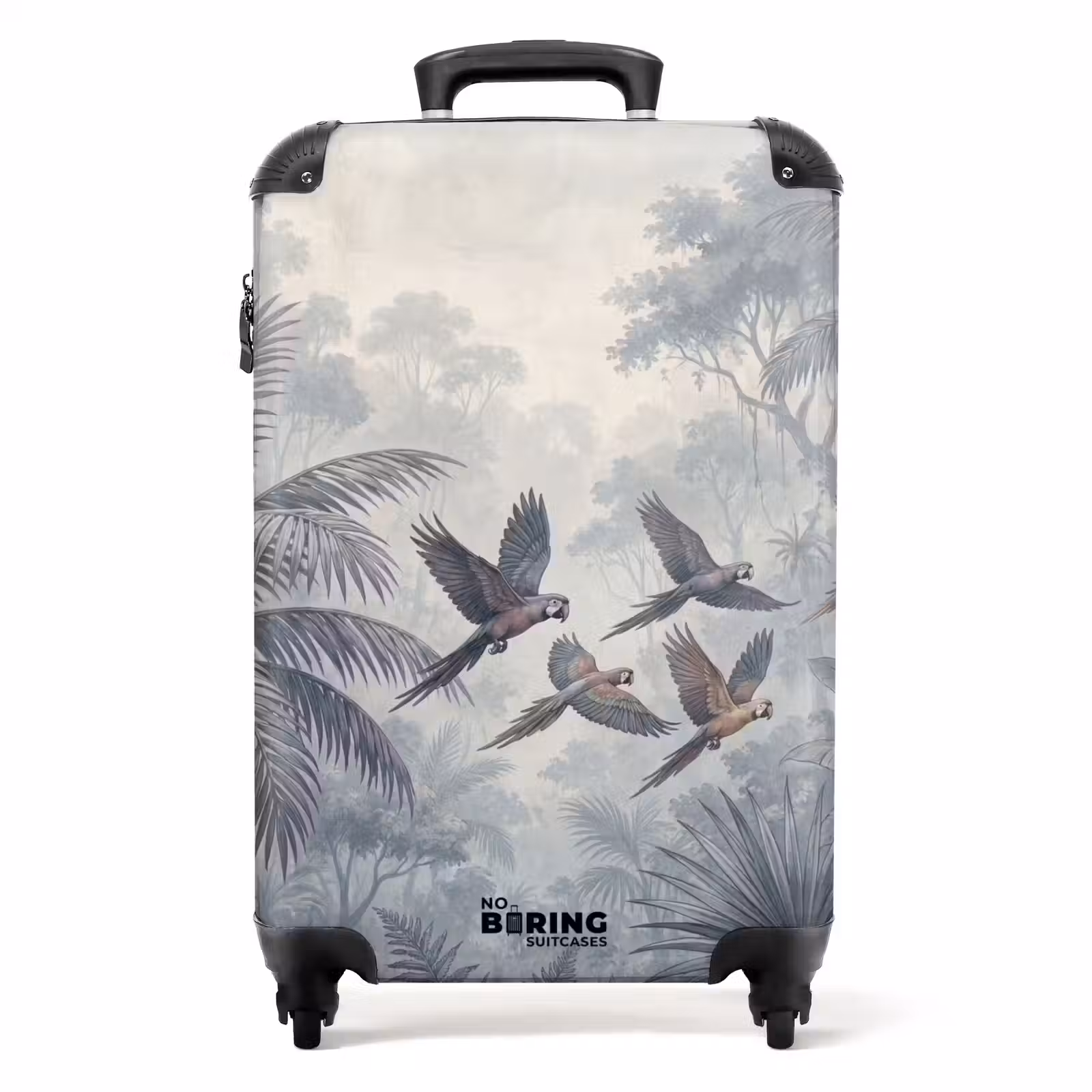Koffer - Vogel - Vliegend - Jungle - Vintage - Dieren - Vogel - Vliegend - Jungle - Vintage - Dieren NBS - Handbagage koffer - Volwassenen Unisex middel