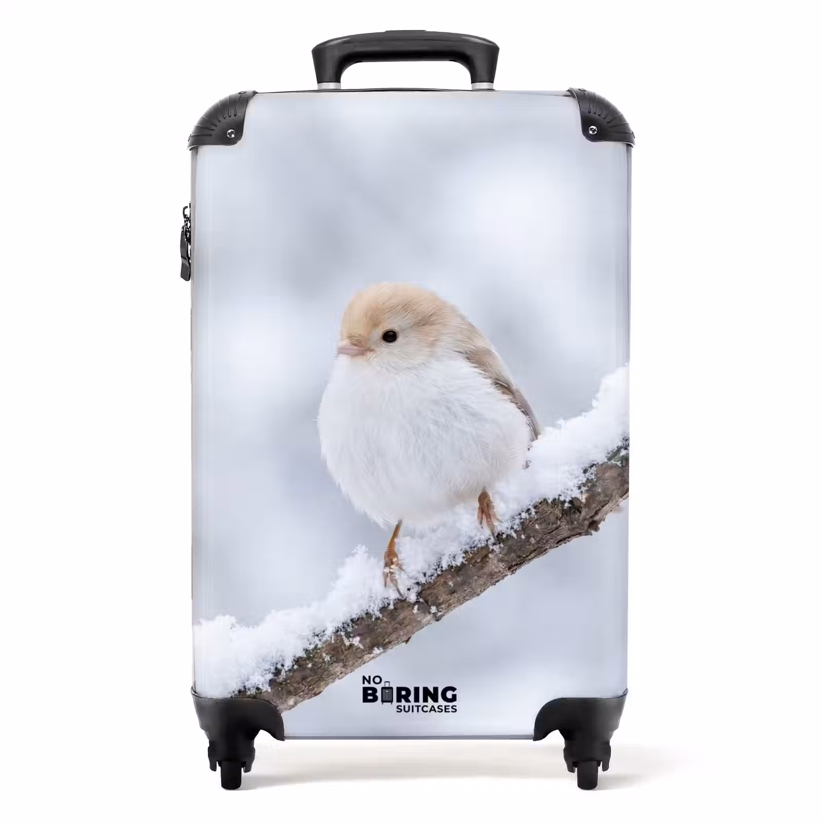 Koffer - Vogeltje - Sneeuw - Tak - Winter - Zacht - Vogeltje - Sneeuw - Tak - Winter - Zacht NBS - Handbagage koffer - Volwassenen Unisex middel