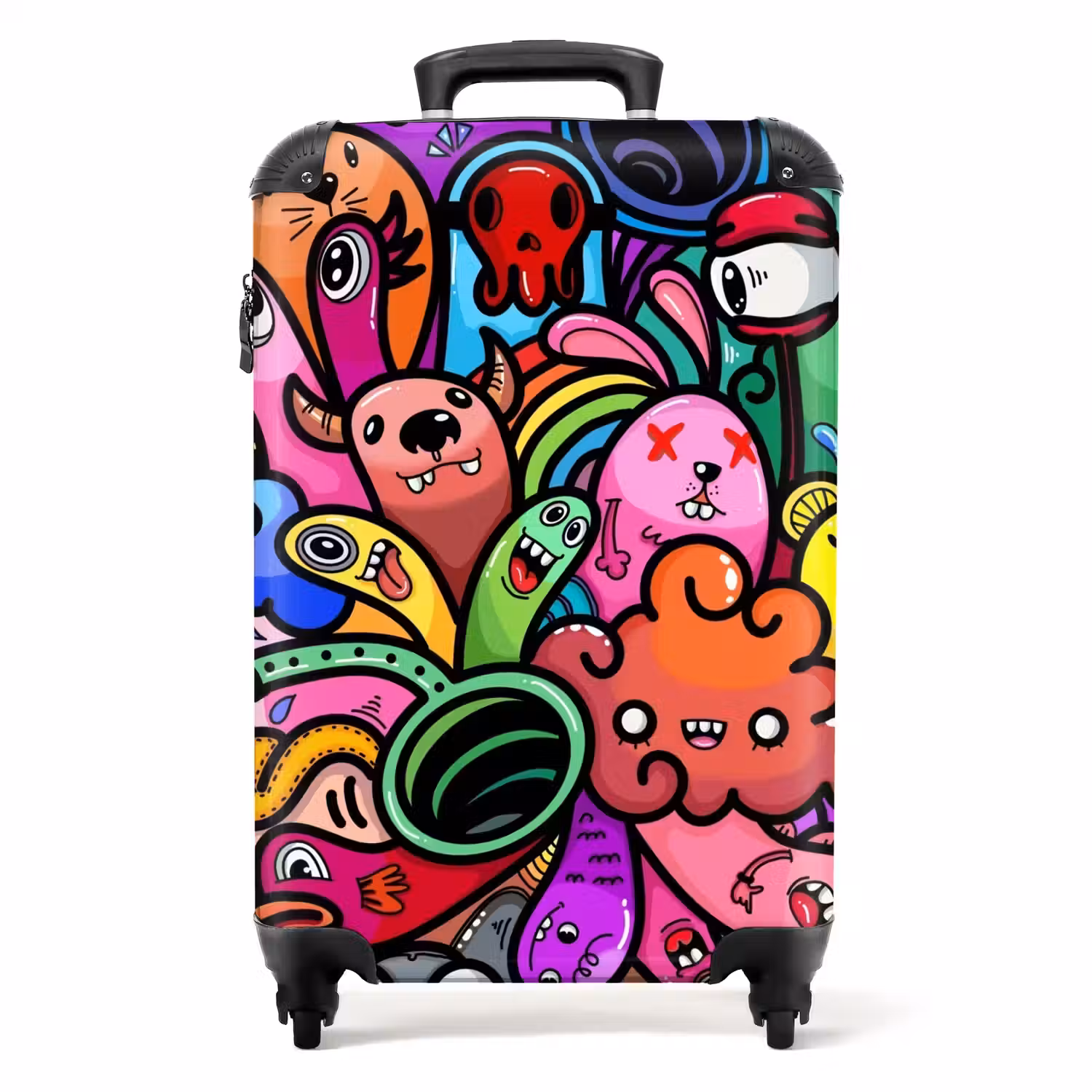 Vrolijke Monsterchaos NBS - Handbagage koffer - Unisex middel -productfoto_recht
