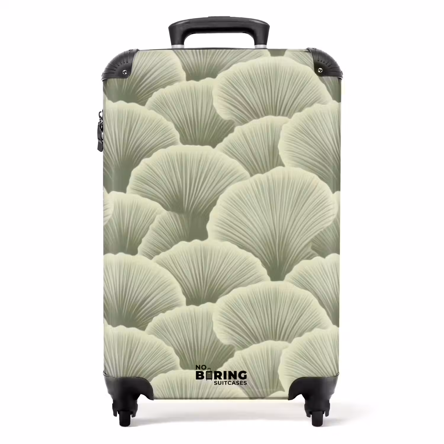 Waaier - Blad - Groen NBS - Handbagage koffer - Volwassenen Unisex middel -productfoto_recht