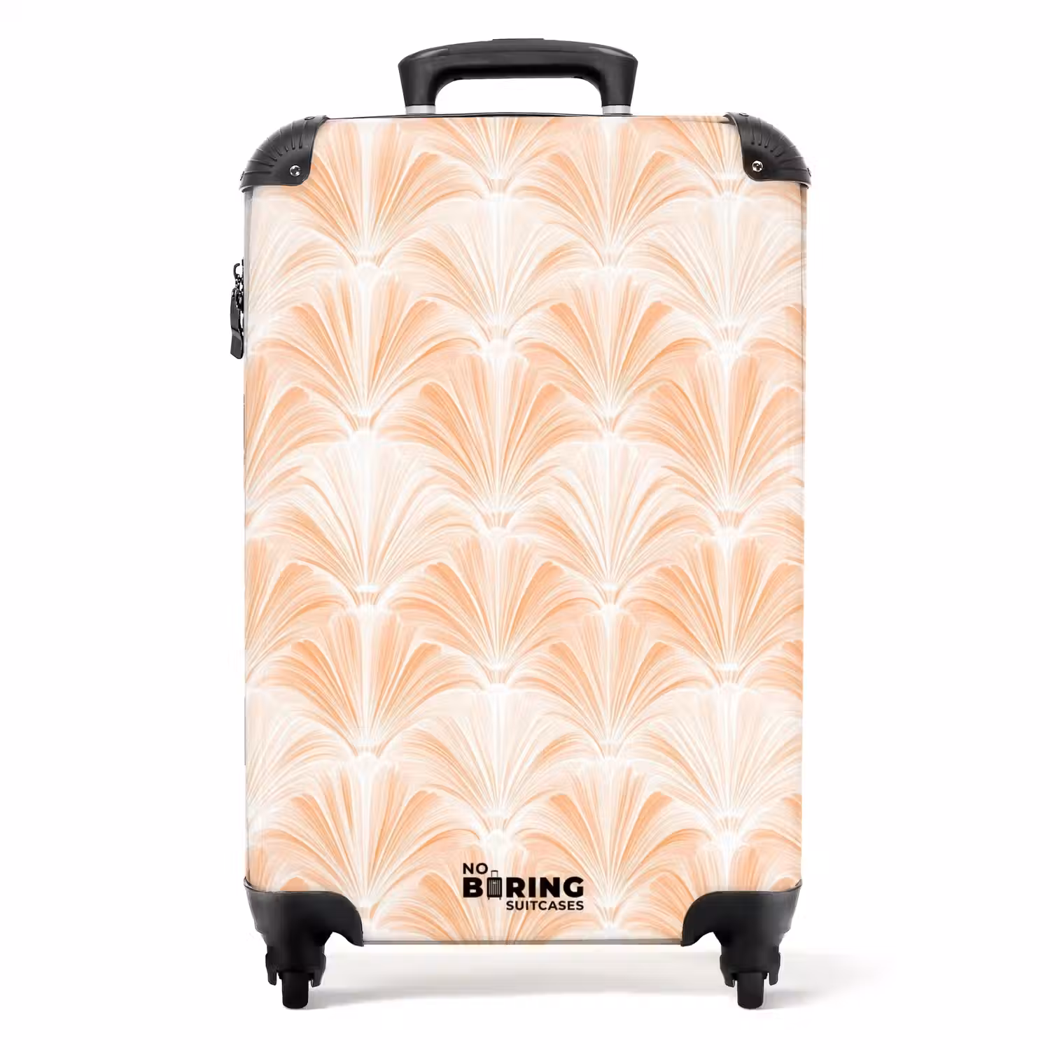 Waaier - Patroon - Perzik NBS - Handbagage koffer - Volwassenen Unisex middel -productfoto_recht