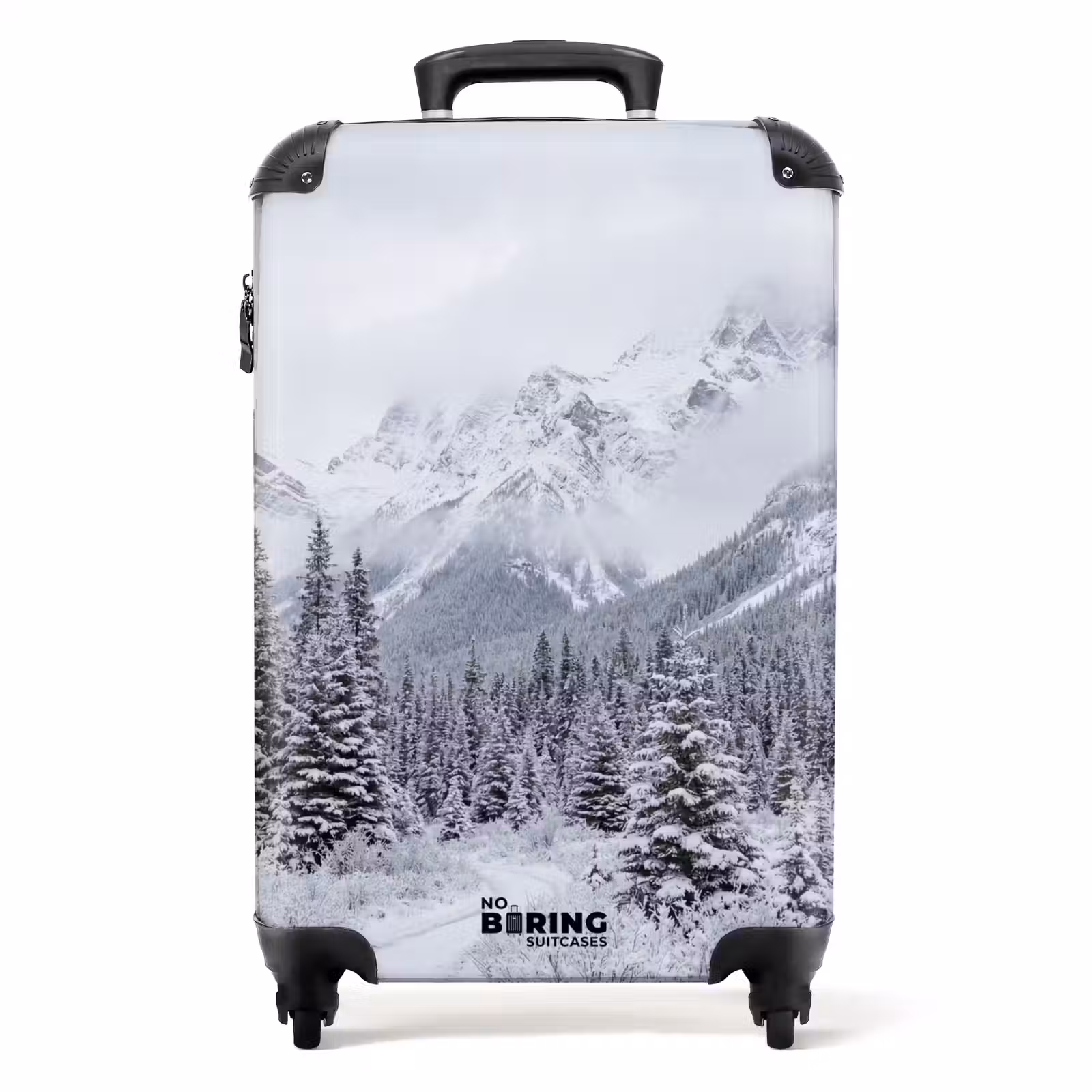 Koffer - Weg - Bergen - Sneeuw - Naaldbos - Avontuurlijk - Weg - Bergen - Sneeuw - Naaldbos - Avontuurlijk NBS - Handbagage koffer - Volwassenen Unisex middel