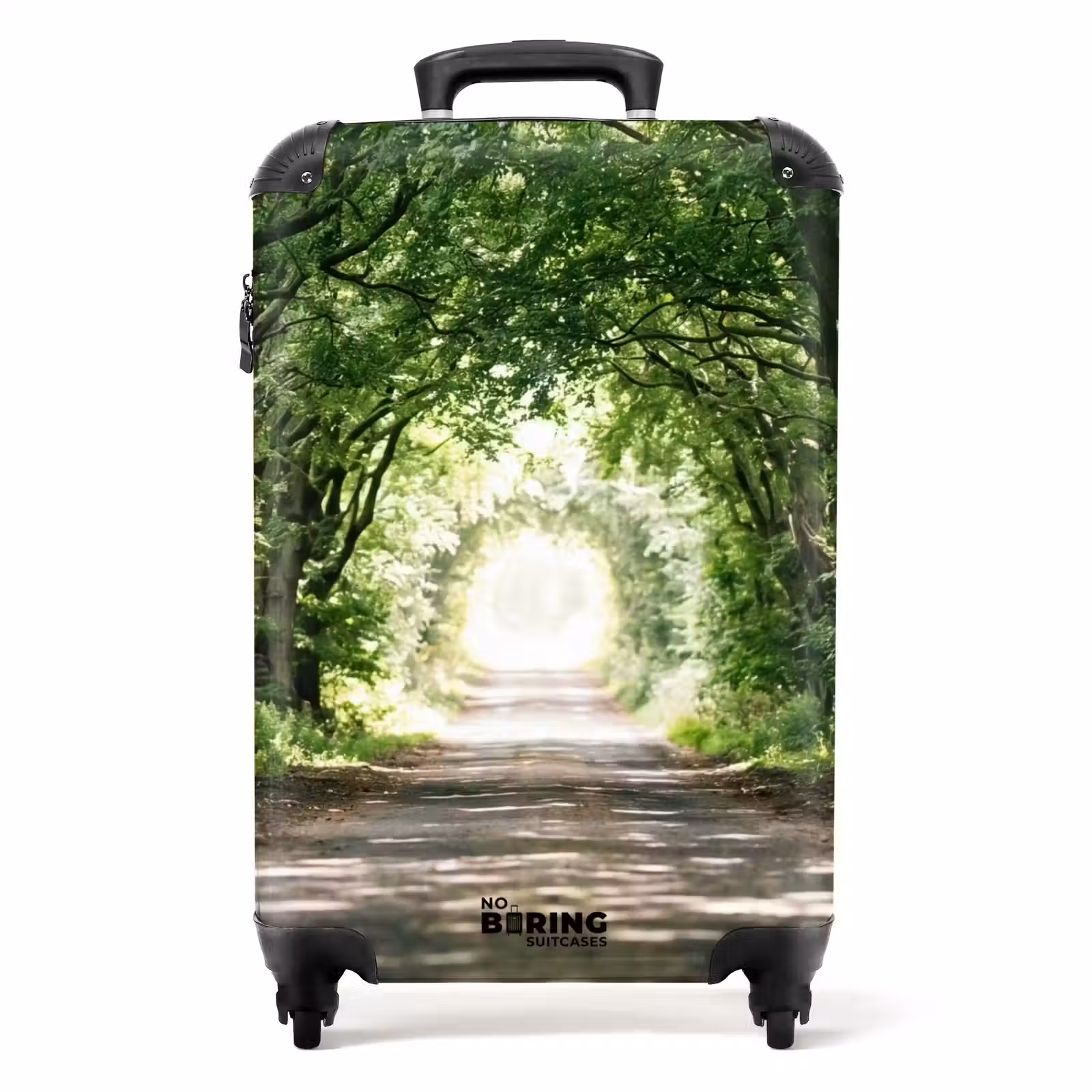 Koffer - Weg - Bomen - Natuur - Groen - Weg - Bomen - Natuur - Groen NBS - Handbagage koffer - Volwassenen Unisex middel