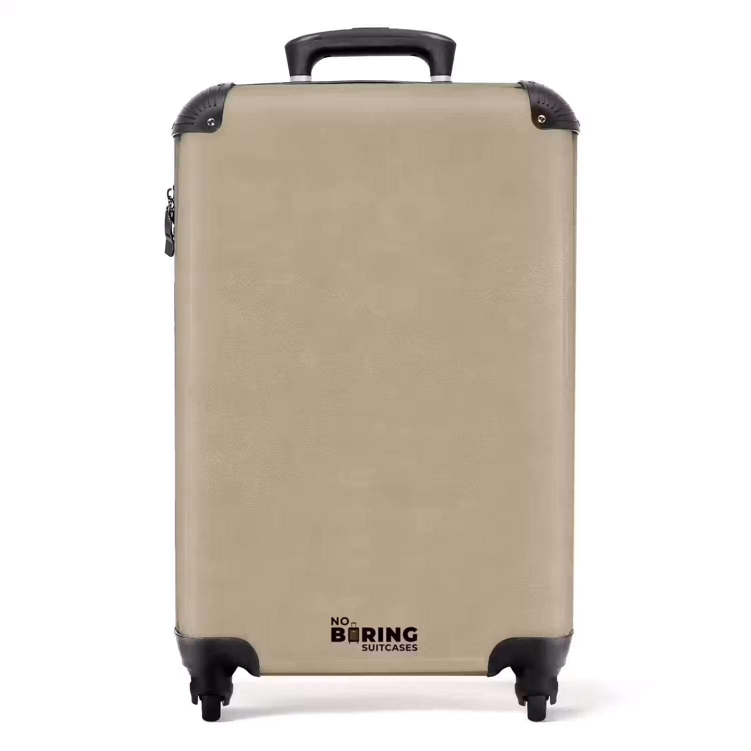 Zandkleur - Korrelige structuur - Beton NBS - Handbagage koffer - Volwassenen Unisex middel -productfoto_recht