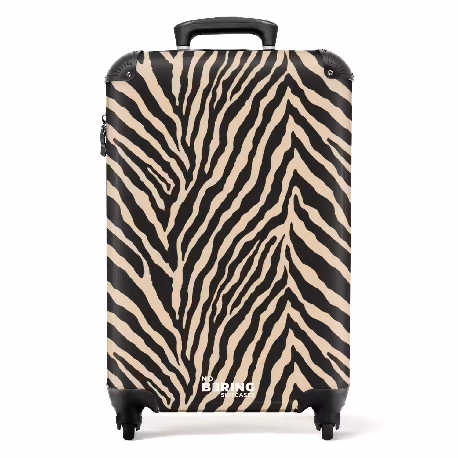 Zebra - Klassiek - Zwart NBS - Handbagage koffer - Volwassenen Unisex middel -productfoto_recht