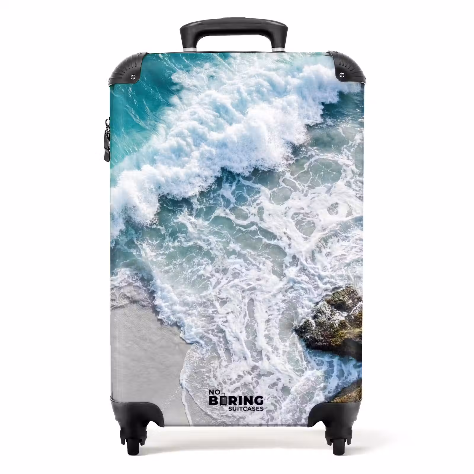 Koffer - Zee - Golf - Strand - Natuur - Blauw - Zee - Golf - Strand - Natuur - Blauw NBS - Handbagage koffer - Volwassenen Unisex middel