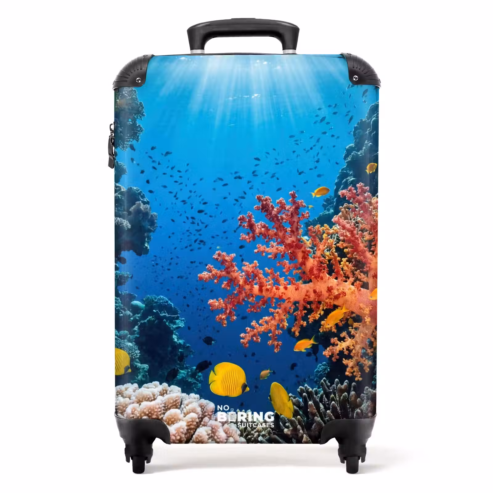Koffer - Zee - Koraalrif - Natuur - Levendig - Blauw - Zee - Koraalrif - Natuur - Levendig - Blauw NBS - Handbagage koffer - Volwassenen Unisex middel