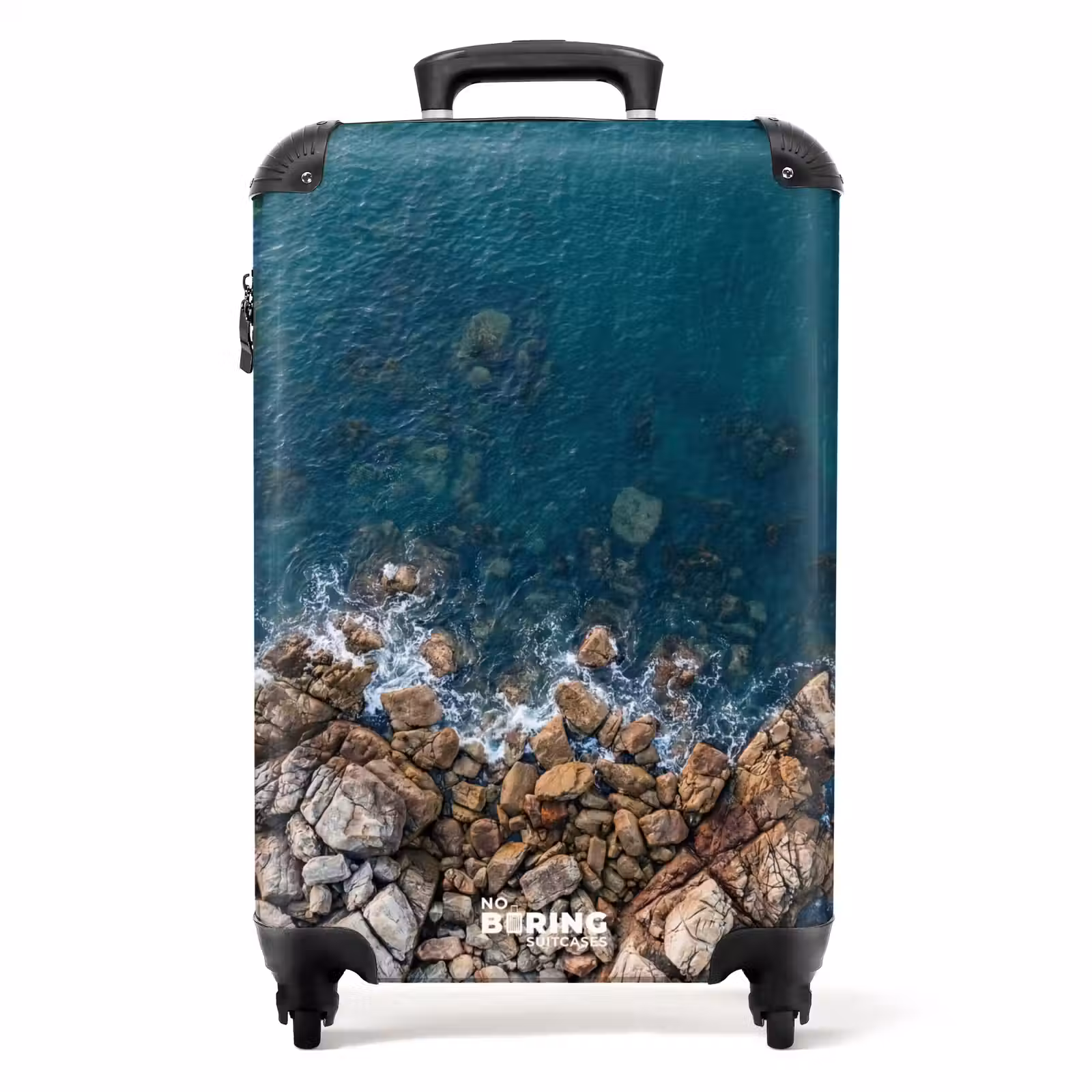 Koffer - Zee - Kustlijn - Natuur - Abstract - Blauw - Zee - Kustlijn - Natuur - Abstract - Blauw NBS - Handbagage koffer - Volwassenen Unisex middel
