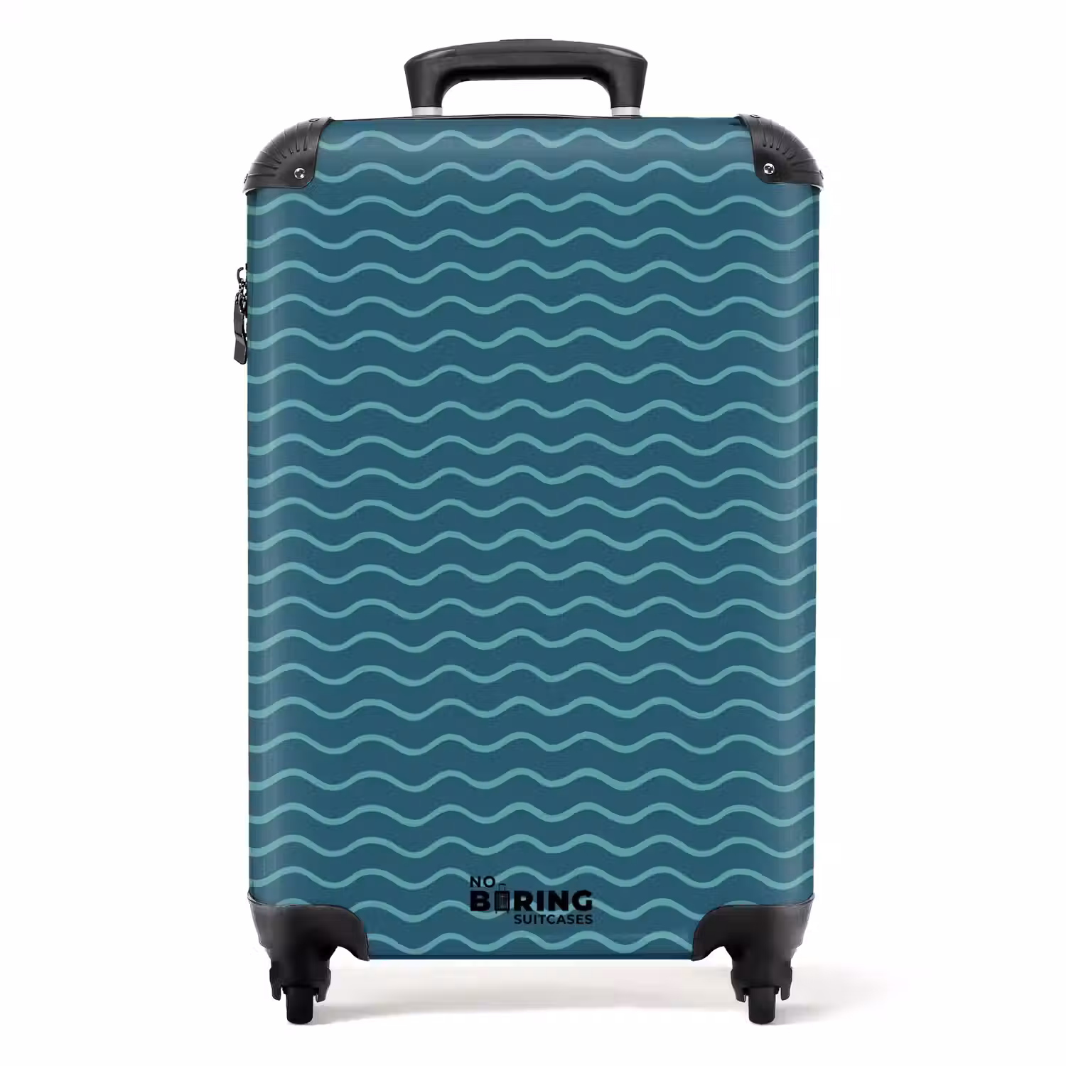 Zee patroon groen blauw NBS - Handbagage koffer - Kinderen Unisex middel -productfoto_recht
