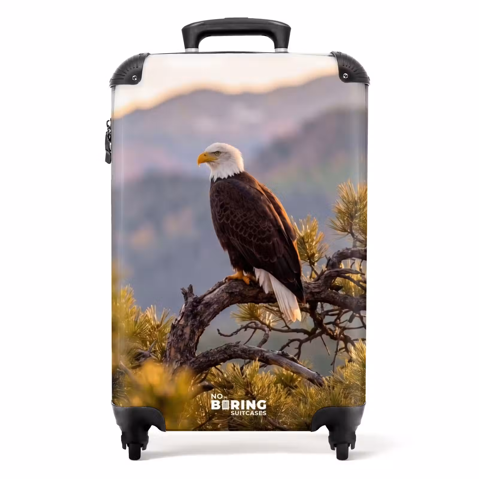 Koffer - Zeearend - Boom - Bergen - Groen - Zeearend - Boom - Bergen - Groen NBS - Handbagage koffer - Volwassenen Unisex middel