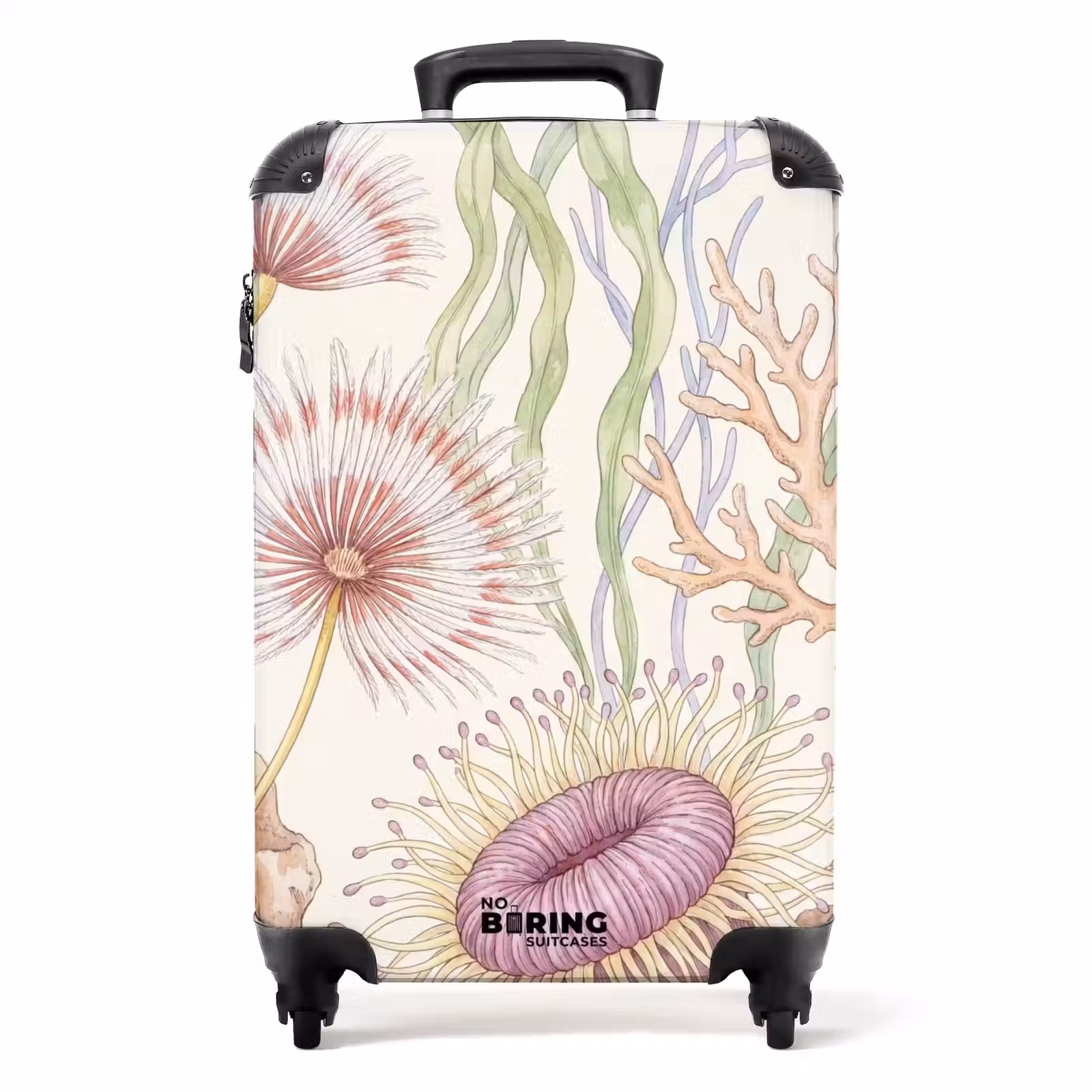 Koffer - Zeeleven - Koraal - Onderwater - Illustratie - Kleurrijk - Zeeleven - Koraal - Onderwater - Illustratie - Kleurrijk NBS - Handbagage koffer - Volwassenen Unisex middel