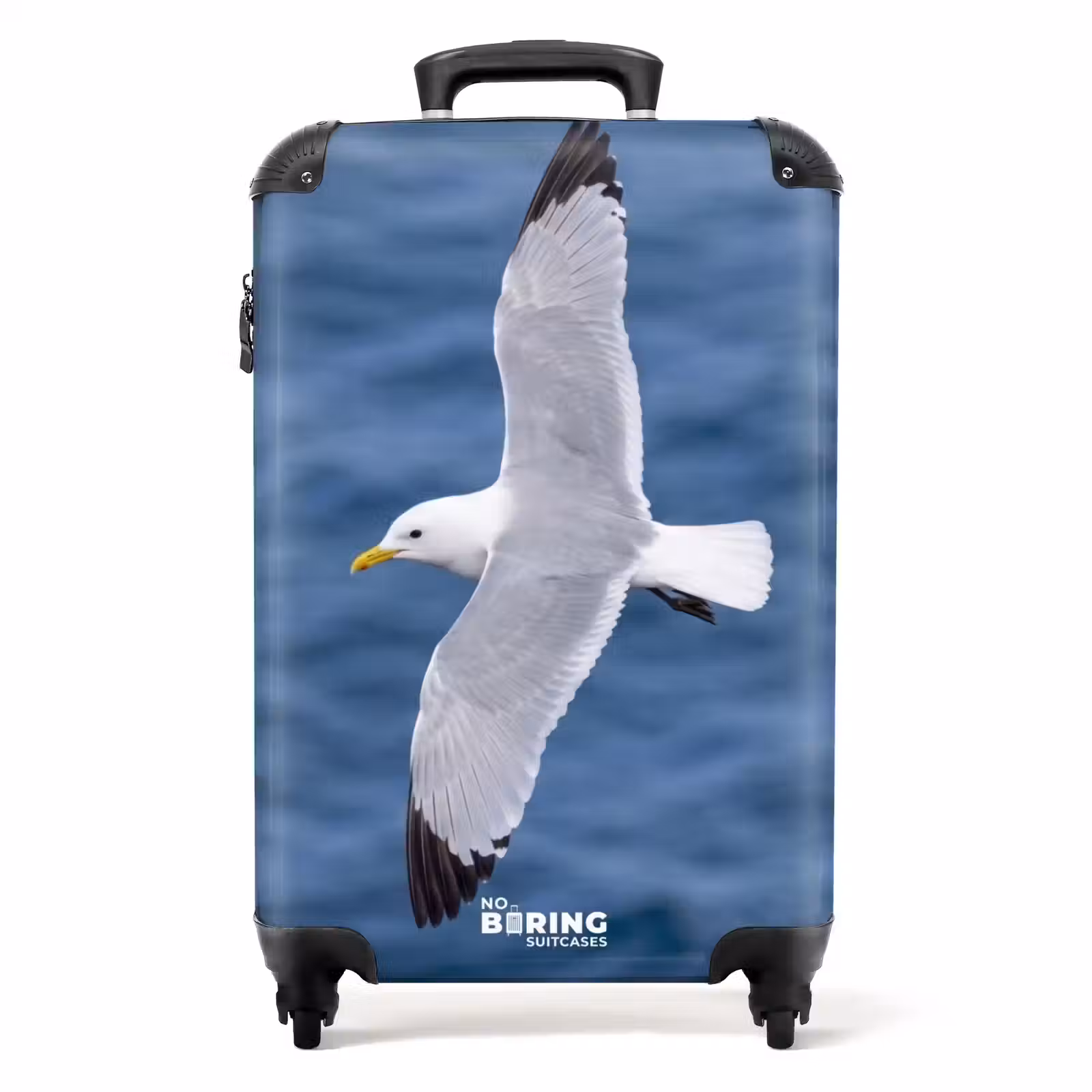 Koffer - Zeemeeuw - Oceaan - Blauw - Zeemeeuw - Oceaan - Blauw NBS - Handbagage koffer - Volwassenen Unisex middel