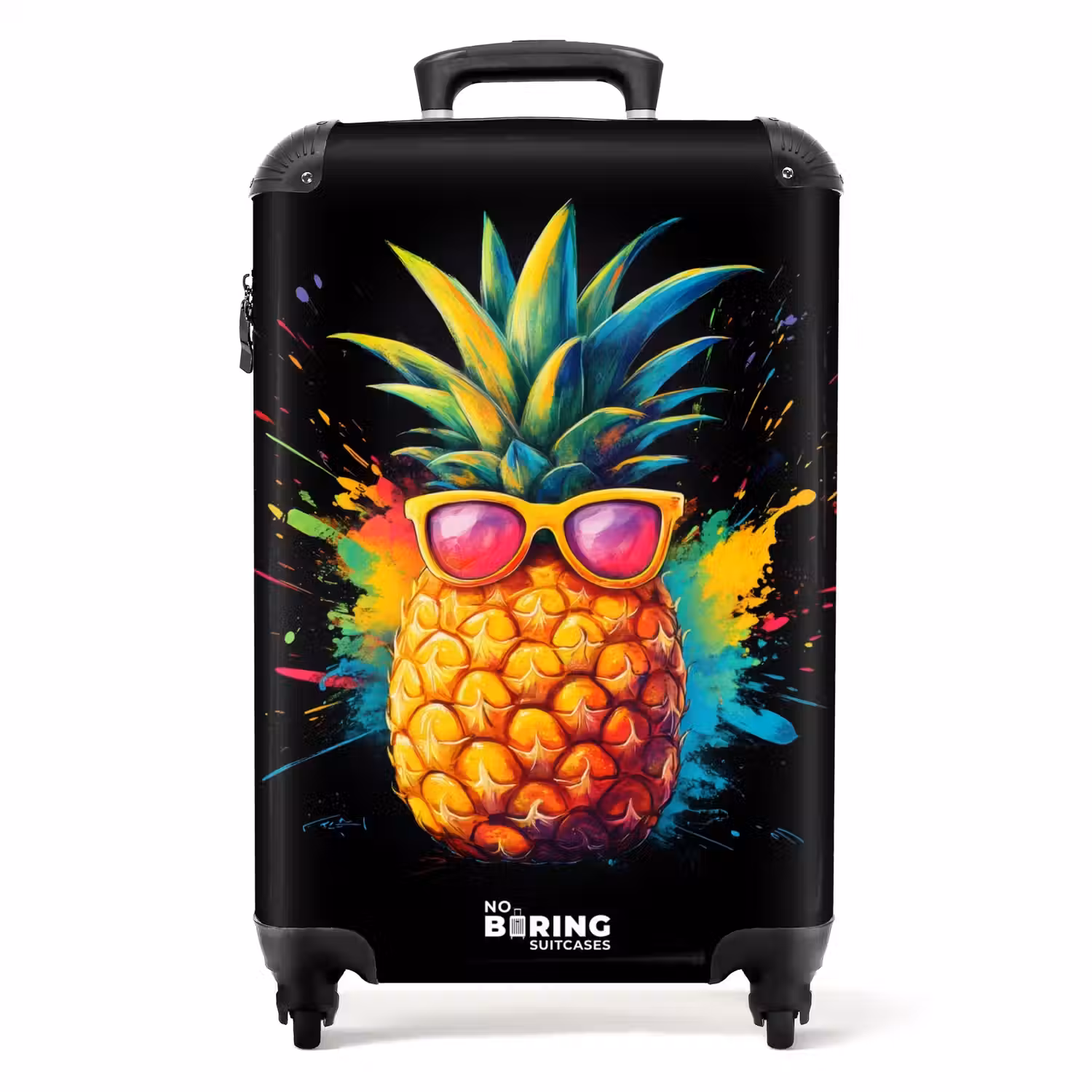 Zomerse ananas met zonnebril NBS - Handbagage koffer - Unisex middel -productfoto_recht