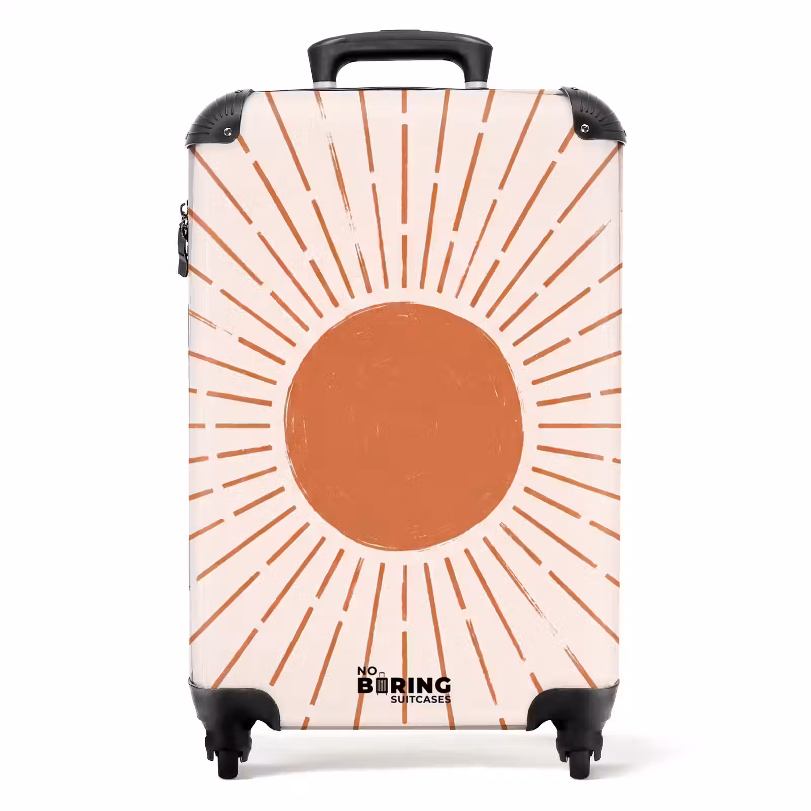 Koffer - Zon - Stralen - Abstract - Terracotta - Modern - Zon - Stralen - Abstract - Terracotta - Modern NBS - Handbagage koffer - Volwassenen Unisex middel