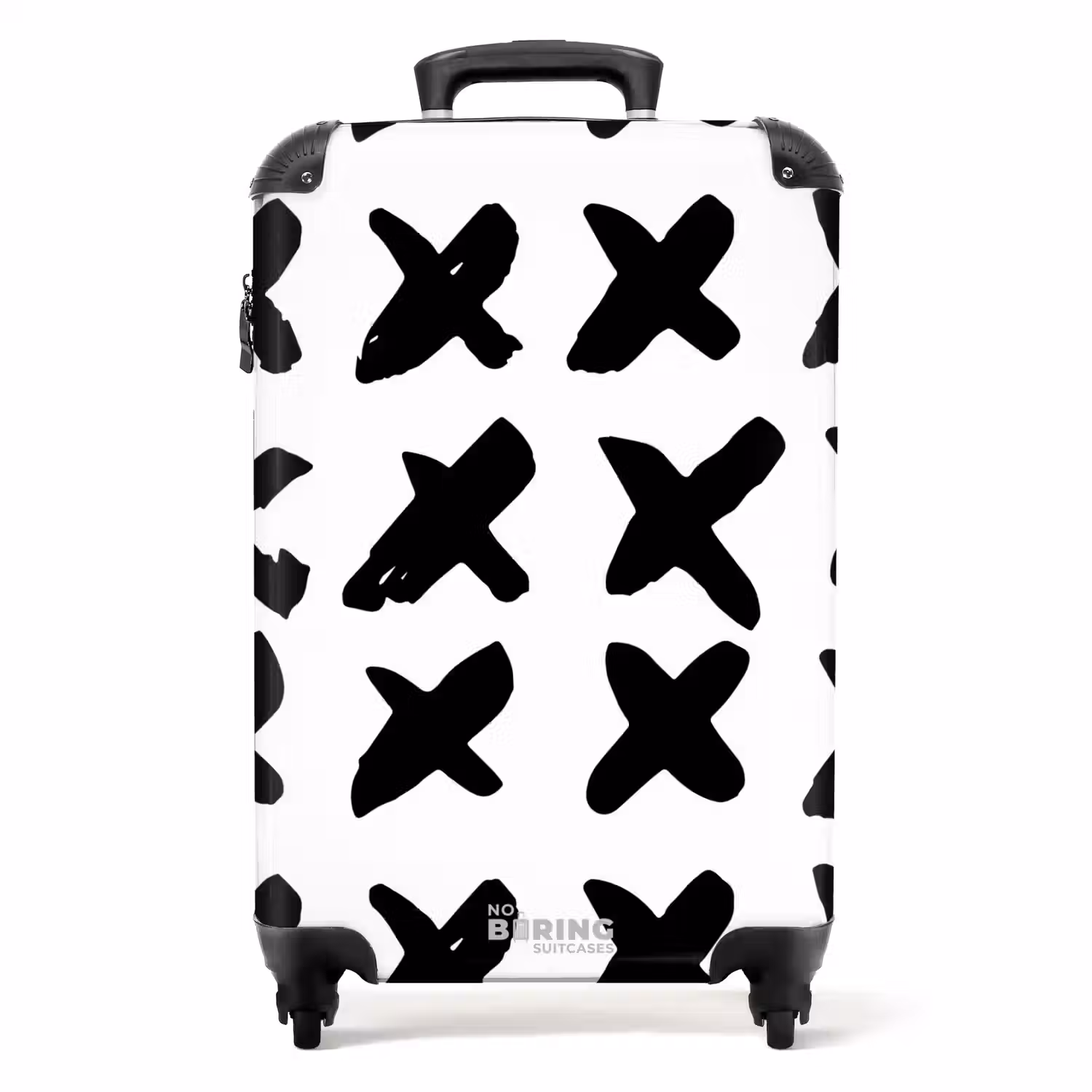 Zwarte kruizen op witte achtergrond NBS - Handbagage koffer - Kinderen Unisex middel -productfoto_recht