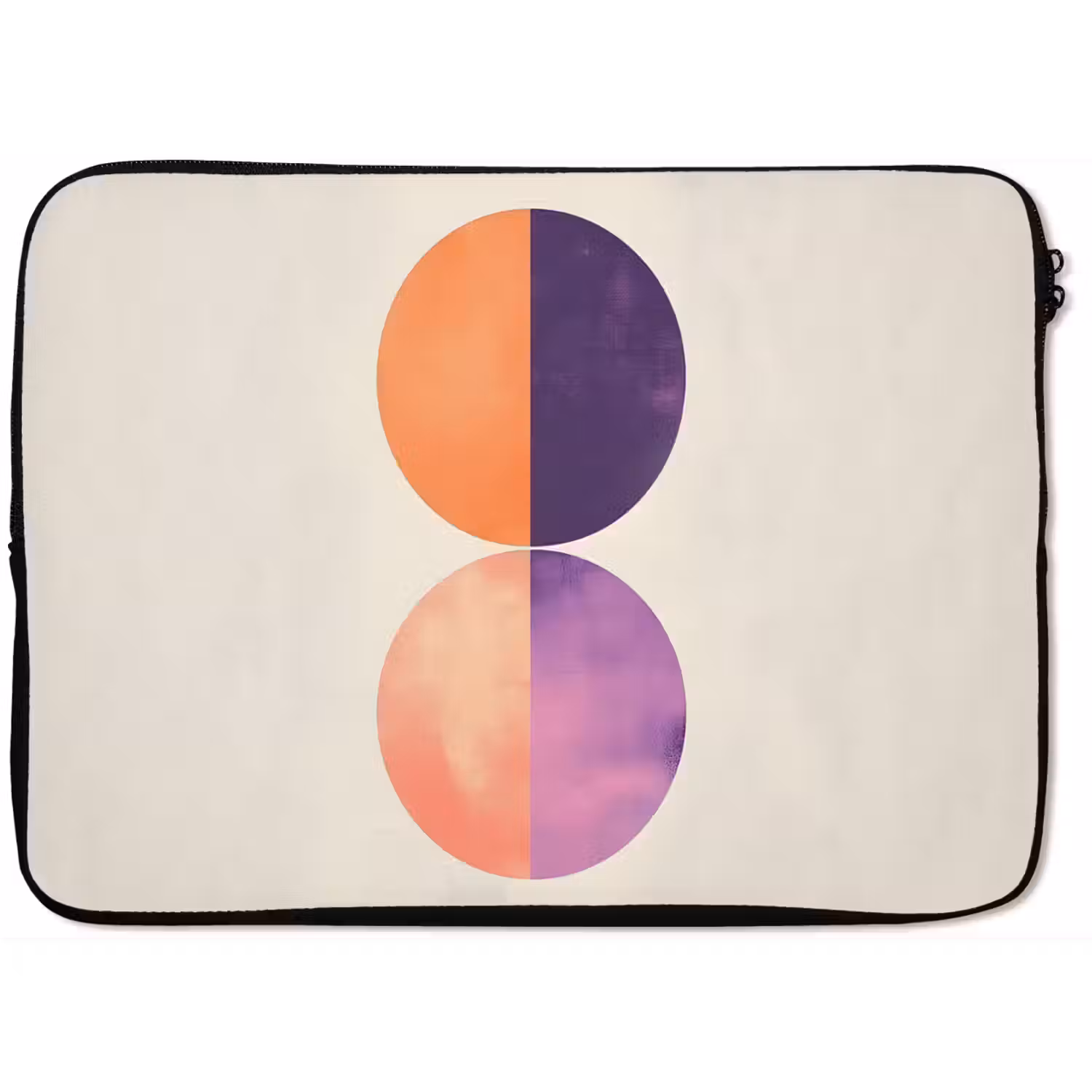 Abstract - Cirkels - Paars laptophoes neopreen klein -zkaufland3dotto