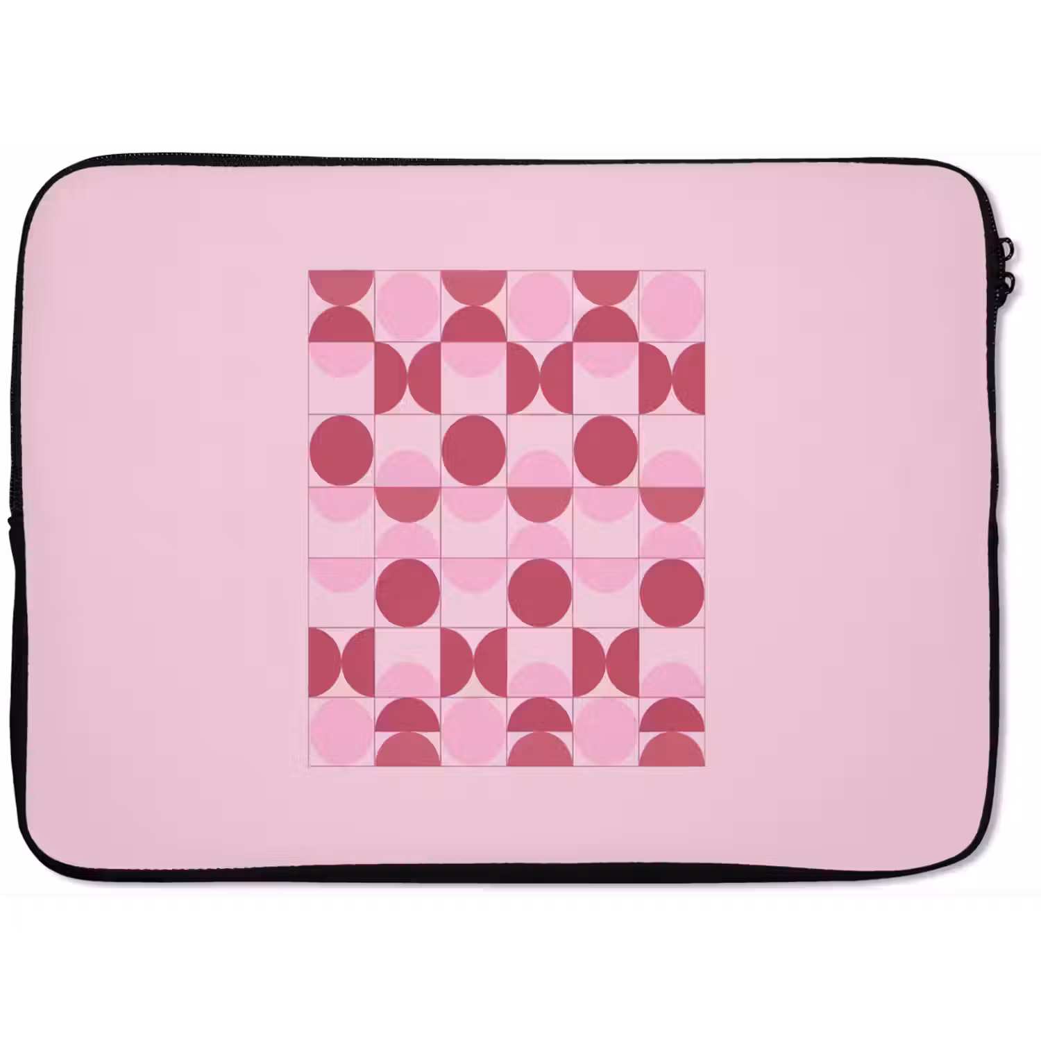 Abstract - Geometrisch - Cirkels - Roze - Modern laptophoes neopreen klein -zkaufland3dotto