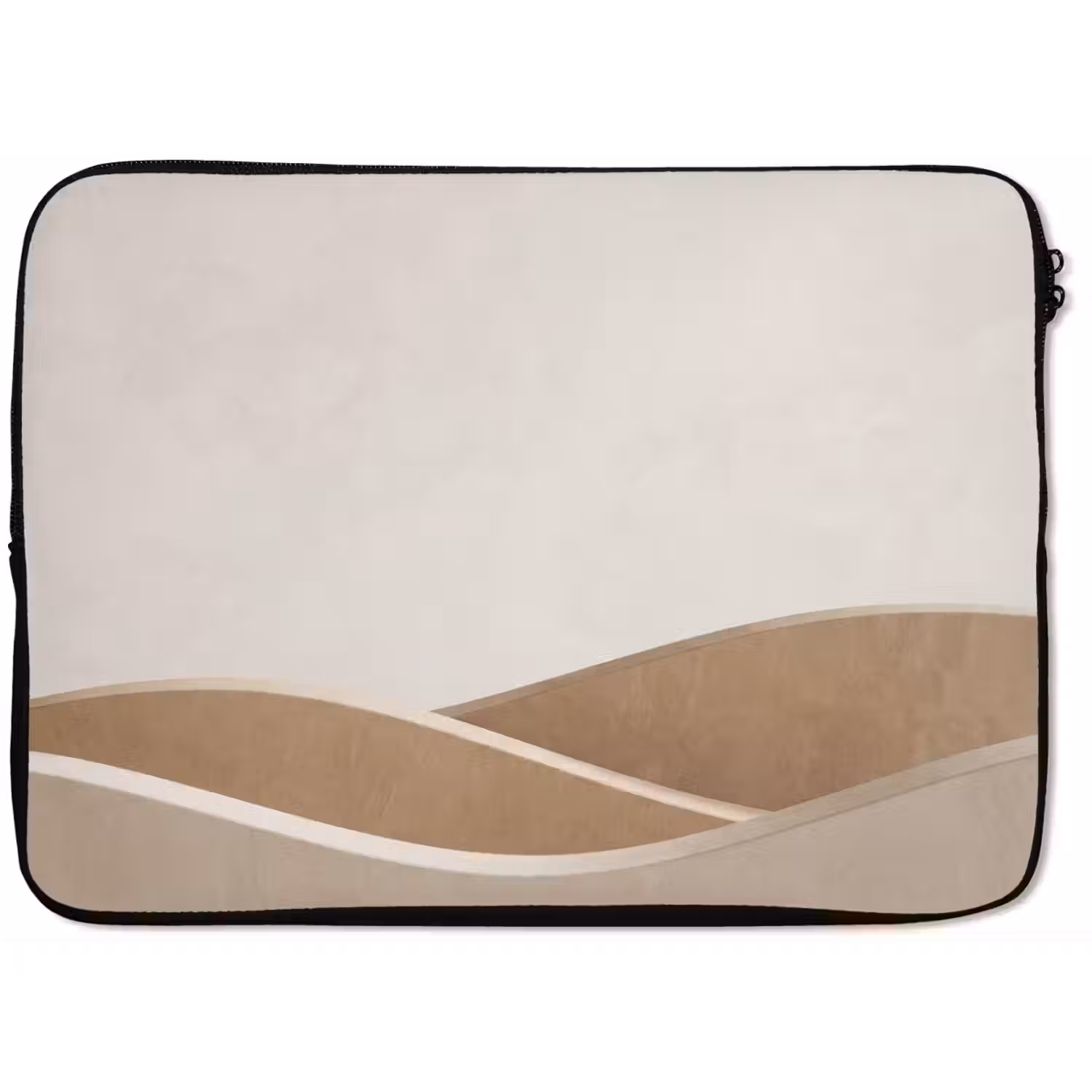 Abstract - Golven - Modern - Beige laptophoes neopreen klein -zkaufland3dotto