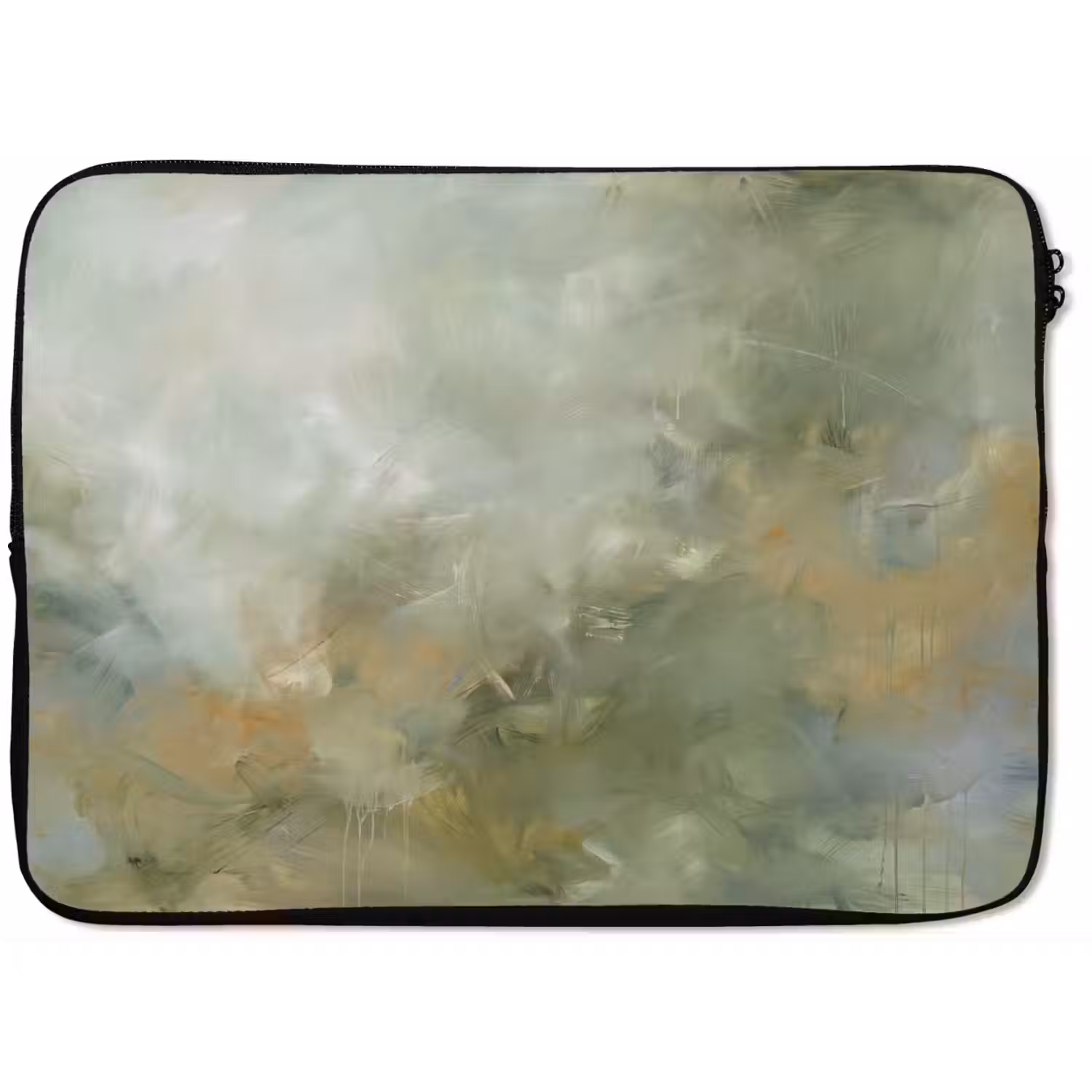 Abstract - Groen - Beige - Modern - Kunst laptophoes neopreen klein -zkaufland3dotto