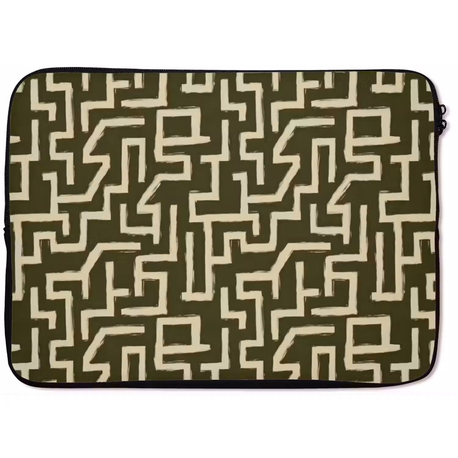 Abstract - Lijnen - Groen laptophoes neopreen klein 279 -zkaufland3dotto