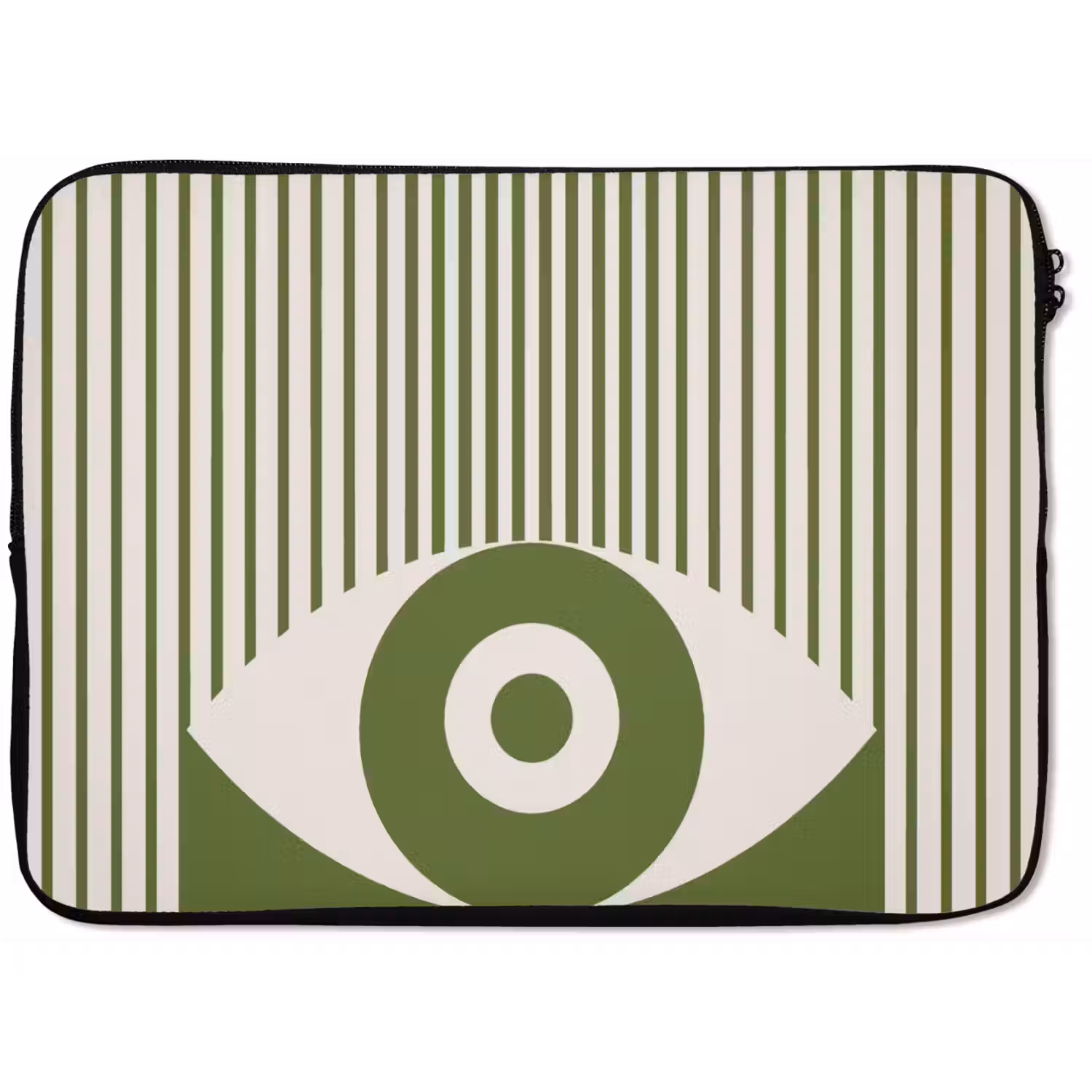 Abstract - Oog - Strepen - Modern - Groen laptophoes neopreen klein -zkaufland3dotto