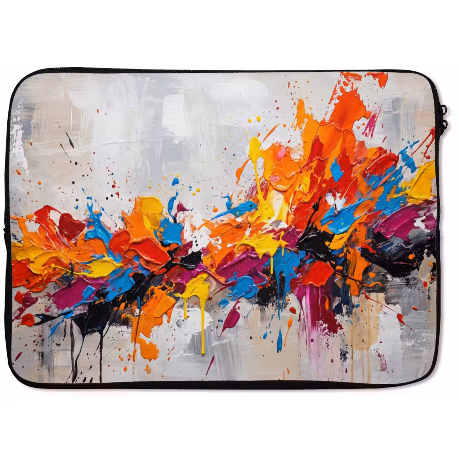 Abstract - Schilderij - Kleurrijk - Dynamisch laptophoes neopreen klein -zkaufland3dotto