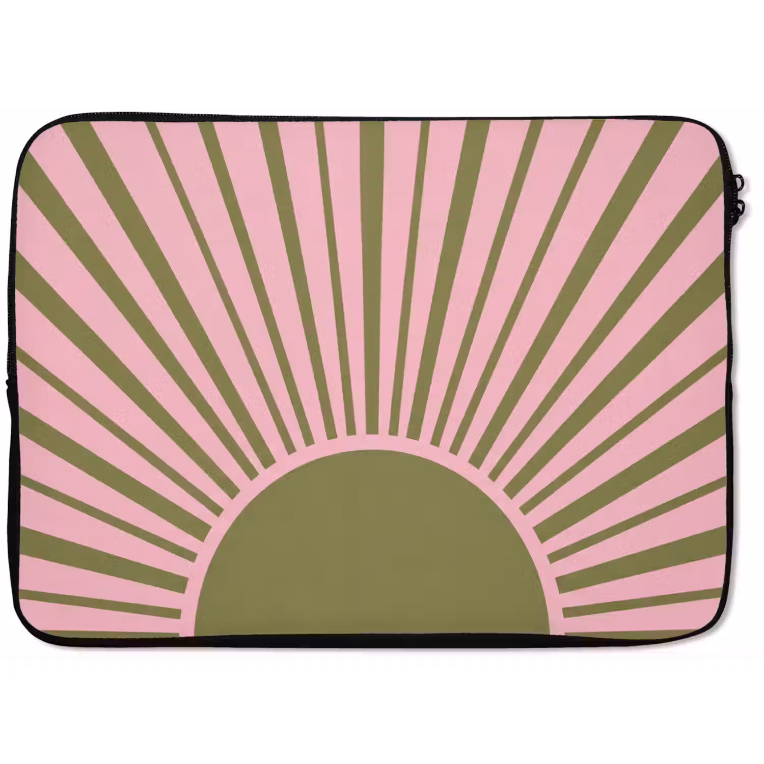 Abstract - Stralen - Grafisch - Roze - Groen laptophoes neopreen klein -zkaufland3dotto