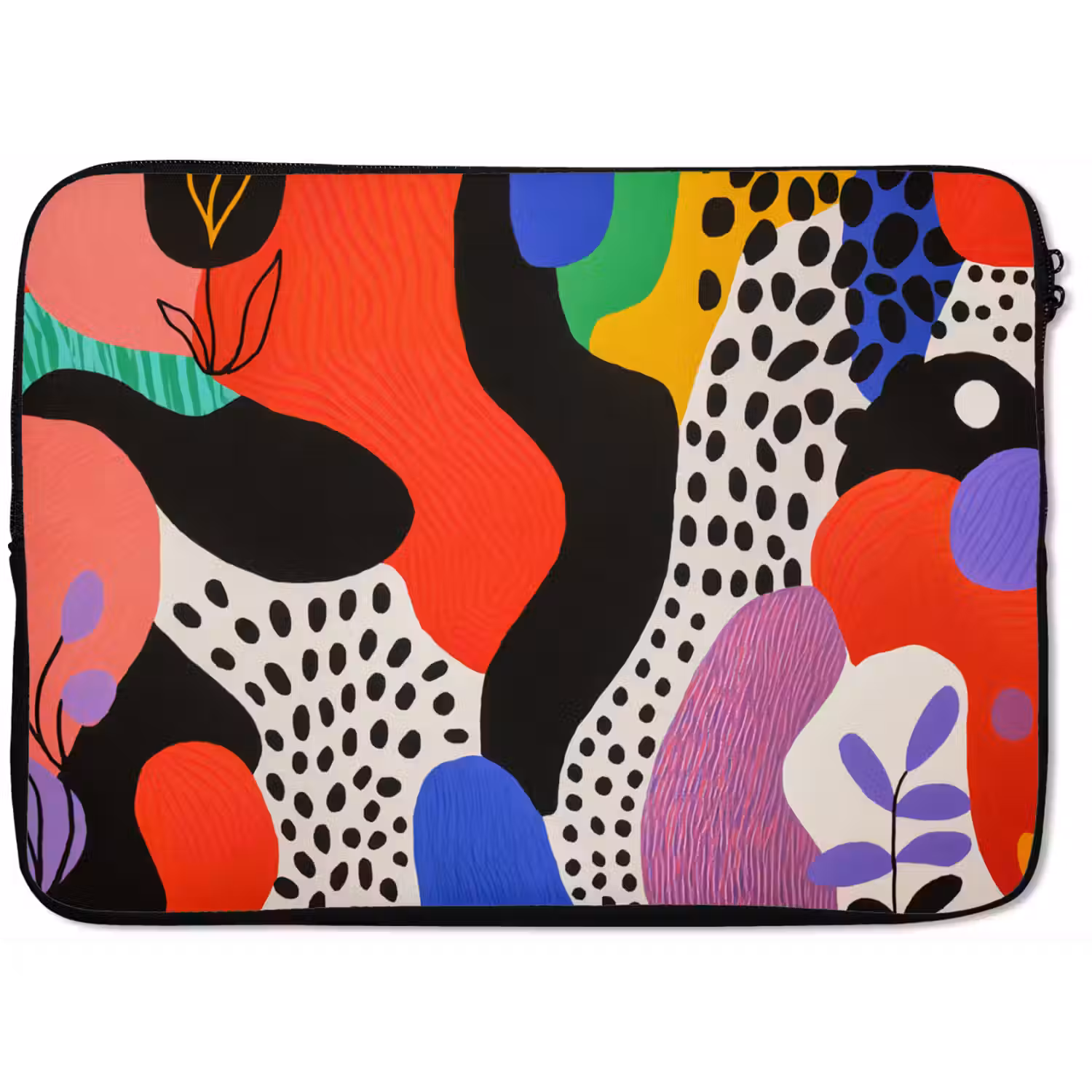 Abstract - Vormen - Kleuren - Stippen laptophoes neopreen klein -zkaufland3dotto