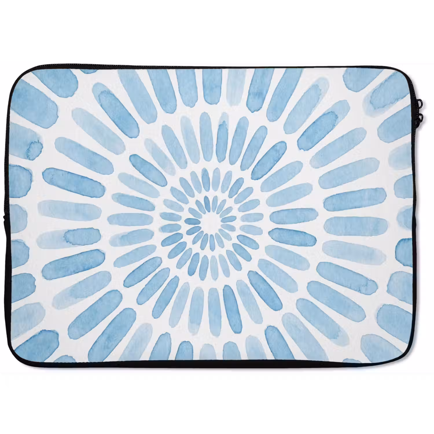 Abstract - Vormen - Kunst - Aquarel - Blauw laptophoes neopreen klein -zkaufland3dotto