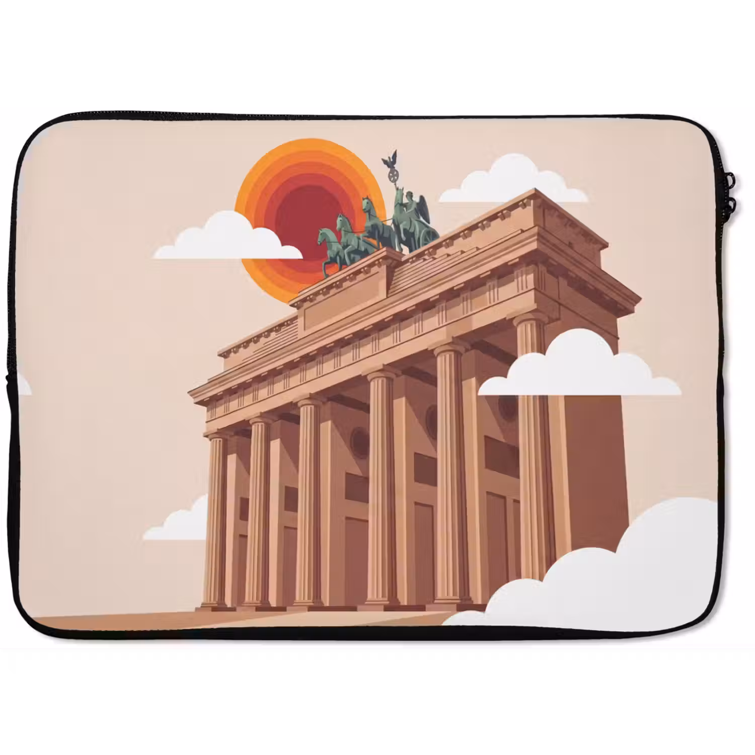 Architectuur - Brandenburg - Berlijn - Zonsondergang - Historisch laptophoes neopreen klein -zkaufland3dotto