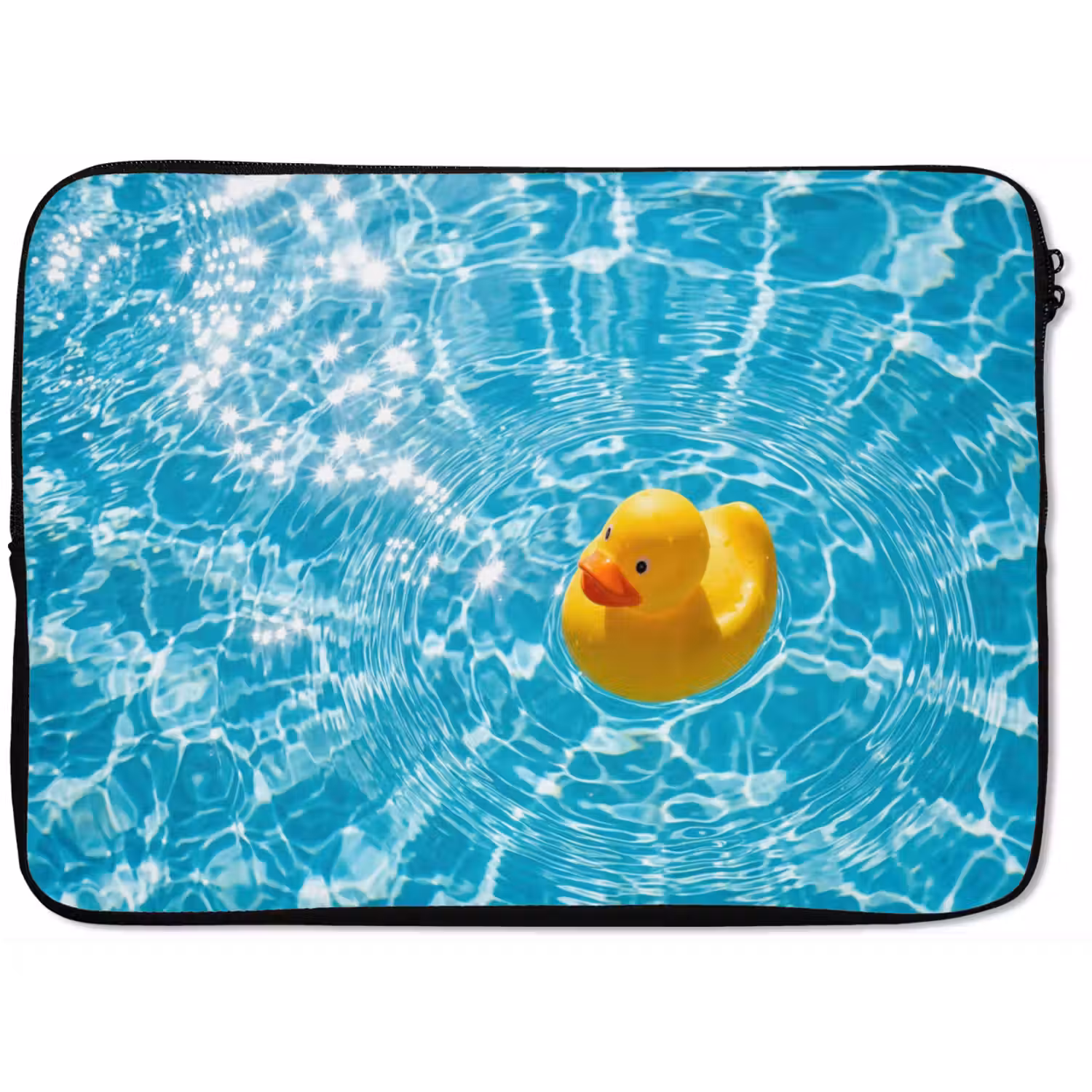 Badeend - Dobberen - Blauw laptophoes neopreen klein -zkaufland3dotto