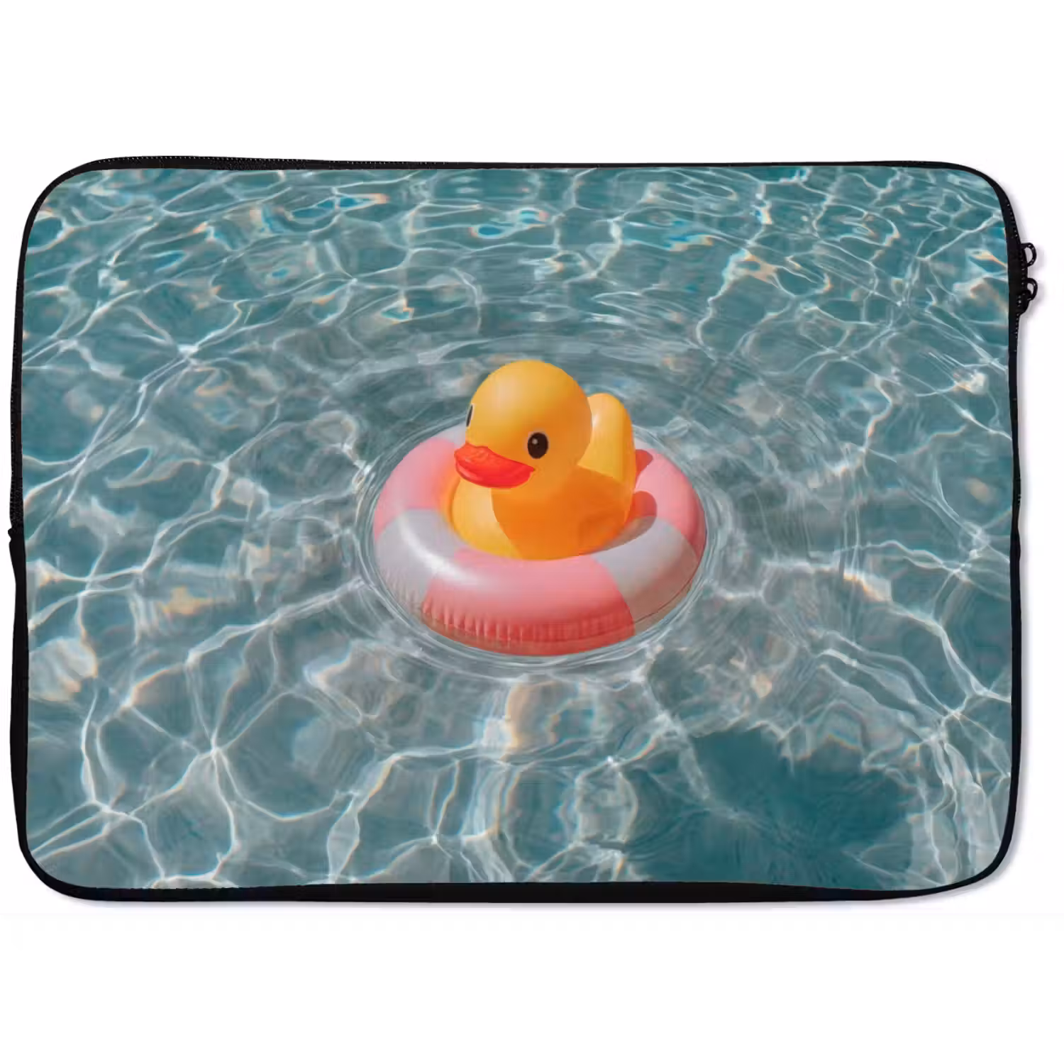 Badeend - Zwemband - Geel laptophoes neopreen klein -zkaufland3dotto