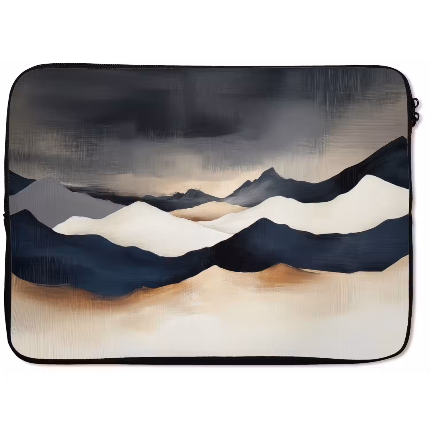 Bergen - Donkerblauw - Landschap laptophoes neopreen klein -zkaufland3dotto