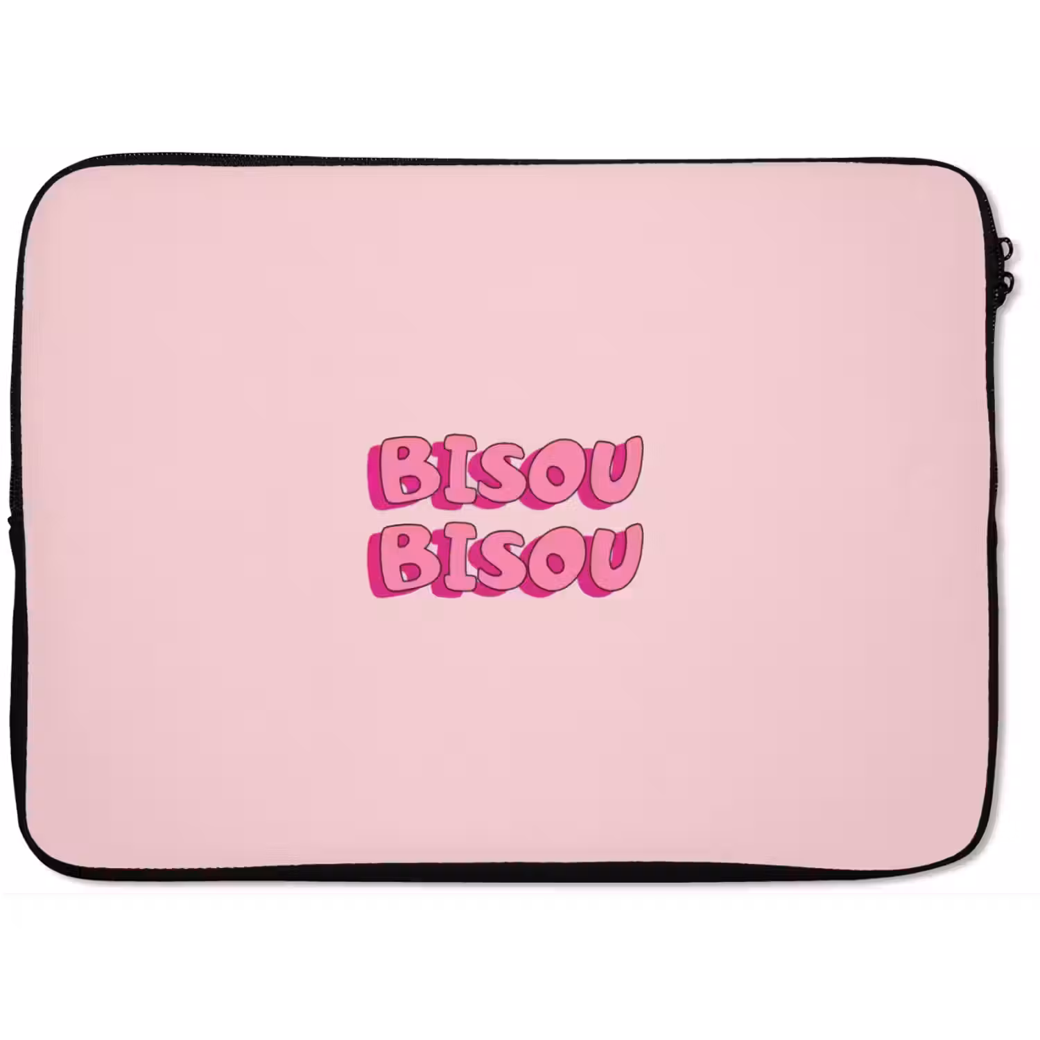 Bisou - Roze - Schaduw laptophoes neopreen klein -zkaufland3dotto