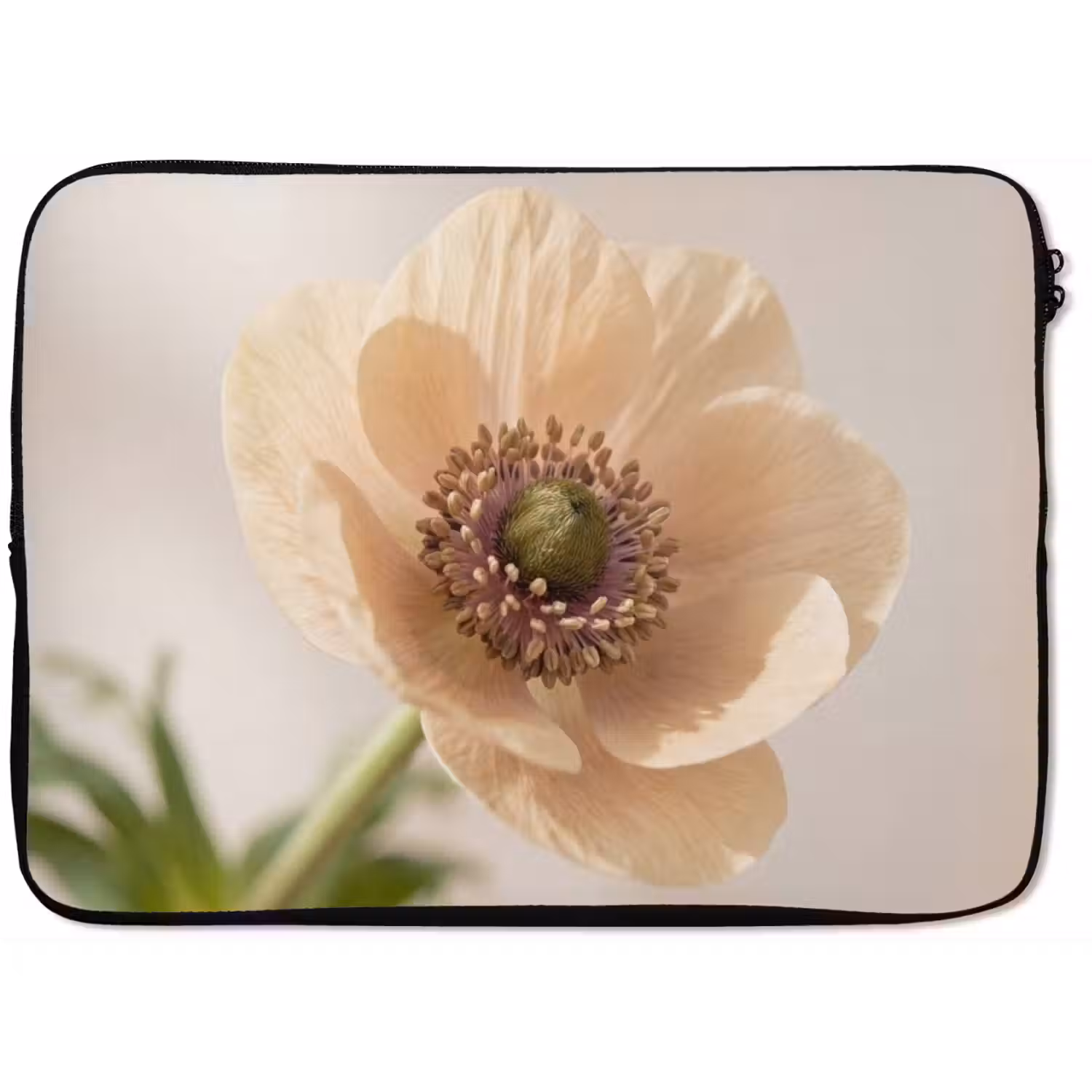 Bloem - Minimalistisch - Groen laptophoes neopreen klein -zkaufland3dotto