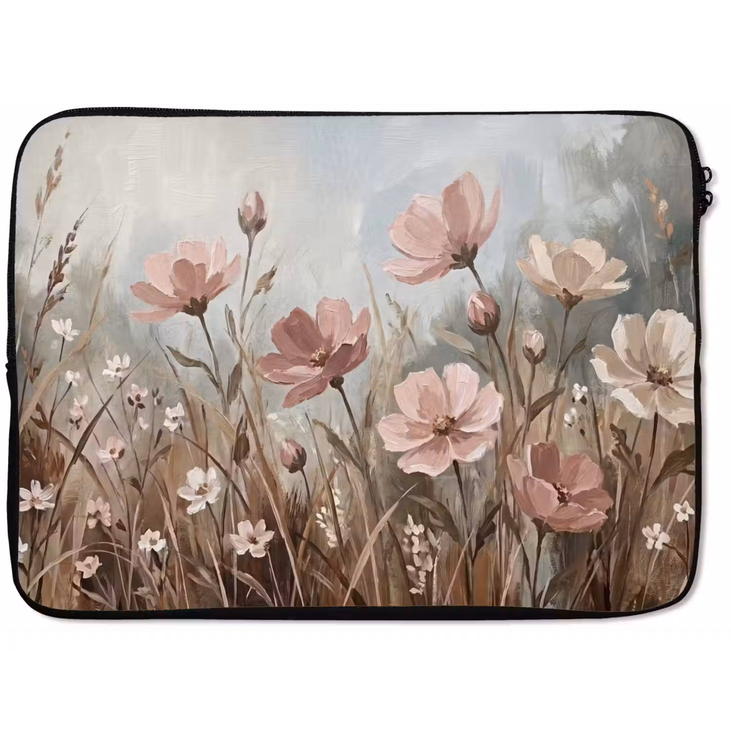 Bloemen - Botanisch - Schilderij - Pastel - Rustiek laptophoes neopreen klein -zkaufland3dotto