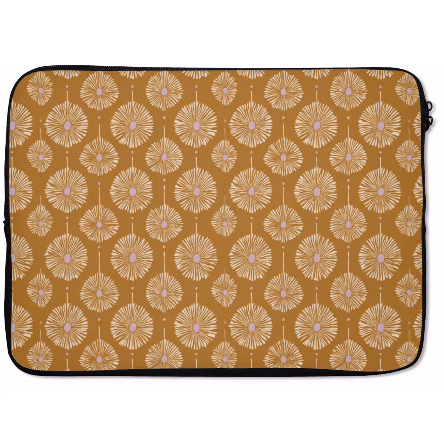 Bloemen - Modern - Oker laptophoes neopreen klein 279 -zkaufland3dotto